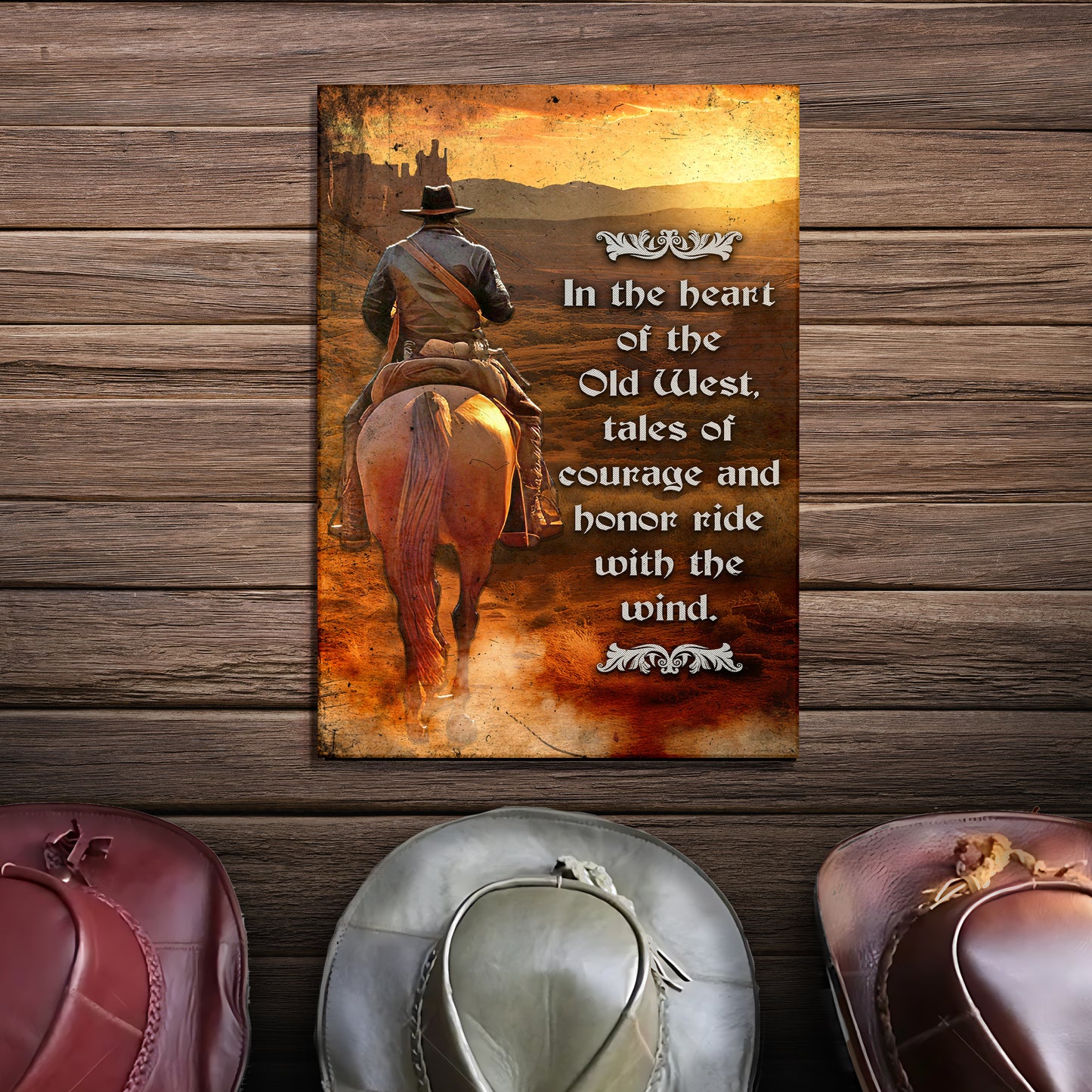 In The Heart Of The Wild West Sign Style 1 - Imaged by Tailored Canvases
