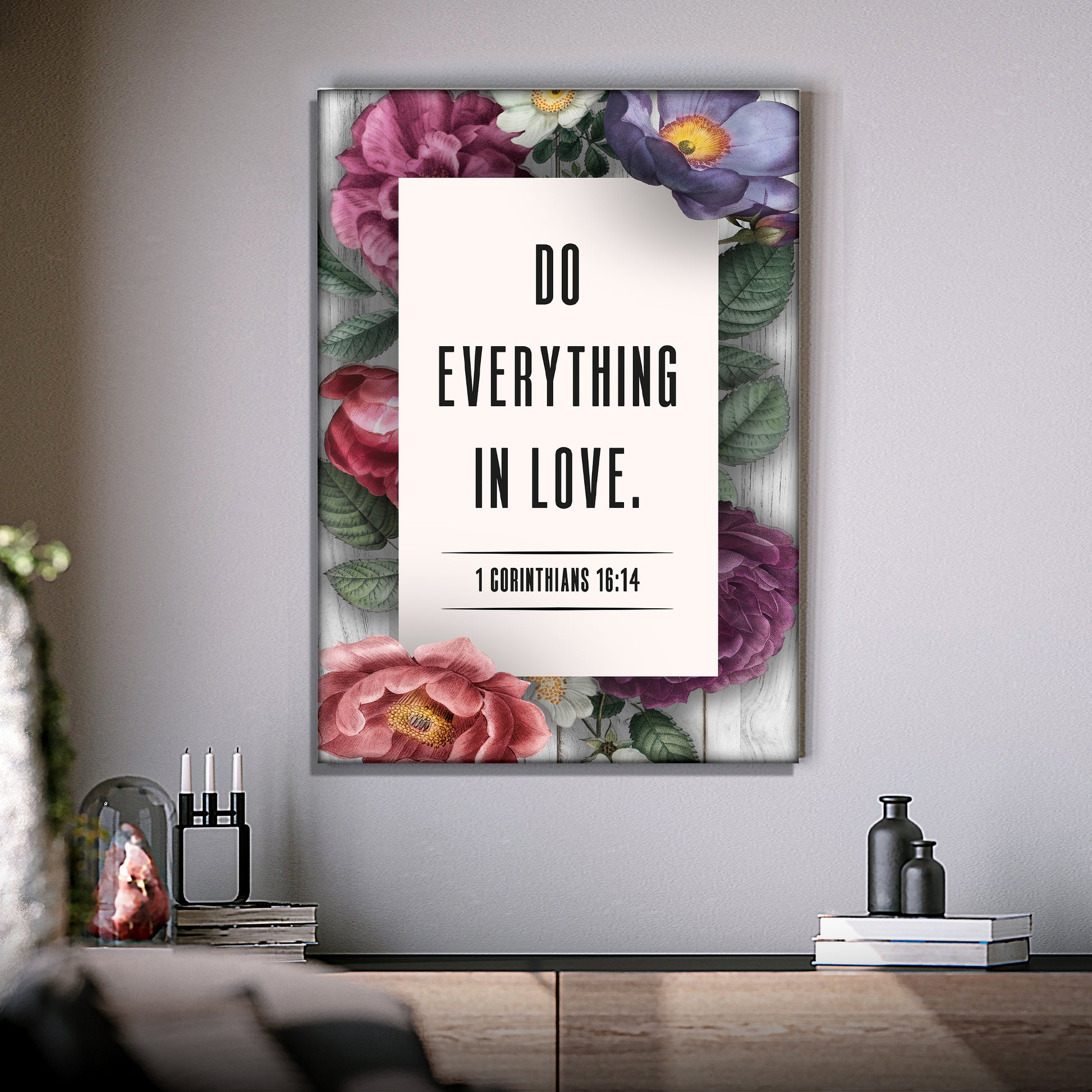 1 Corinthians 16:14 Do Everything In Love Sign Style 1 - Image by Tailored Canvases