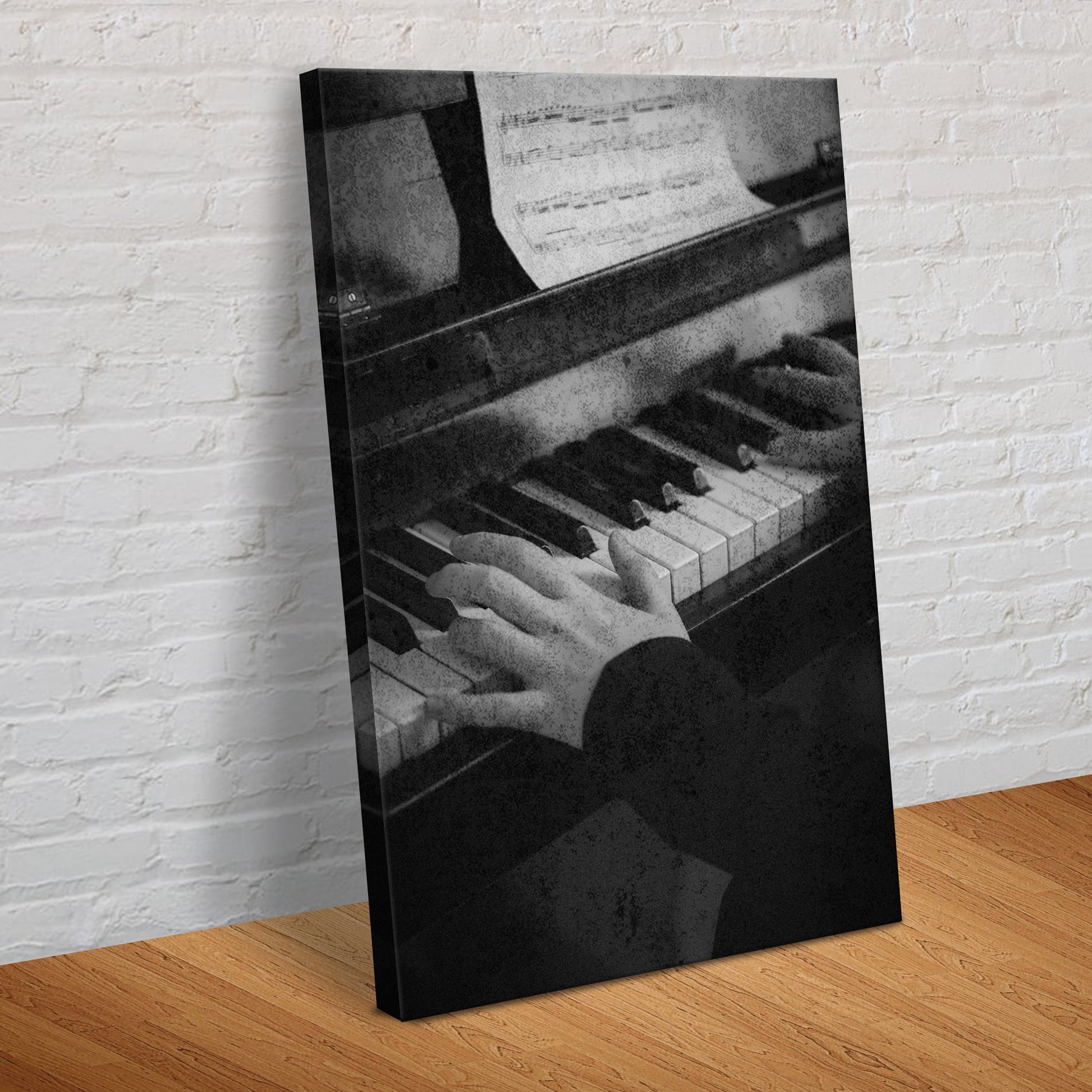 Piano Grunge Canvas Wall Art - Image by Tailored Canvases