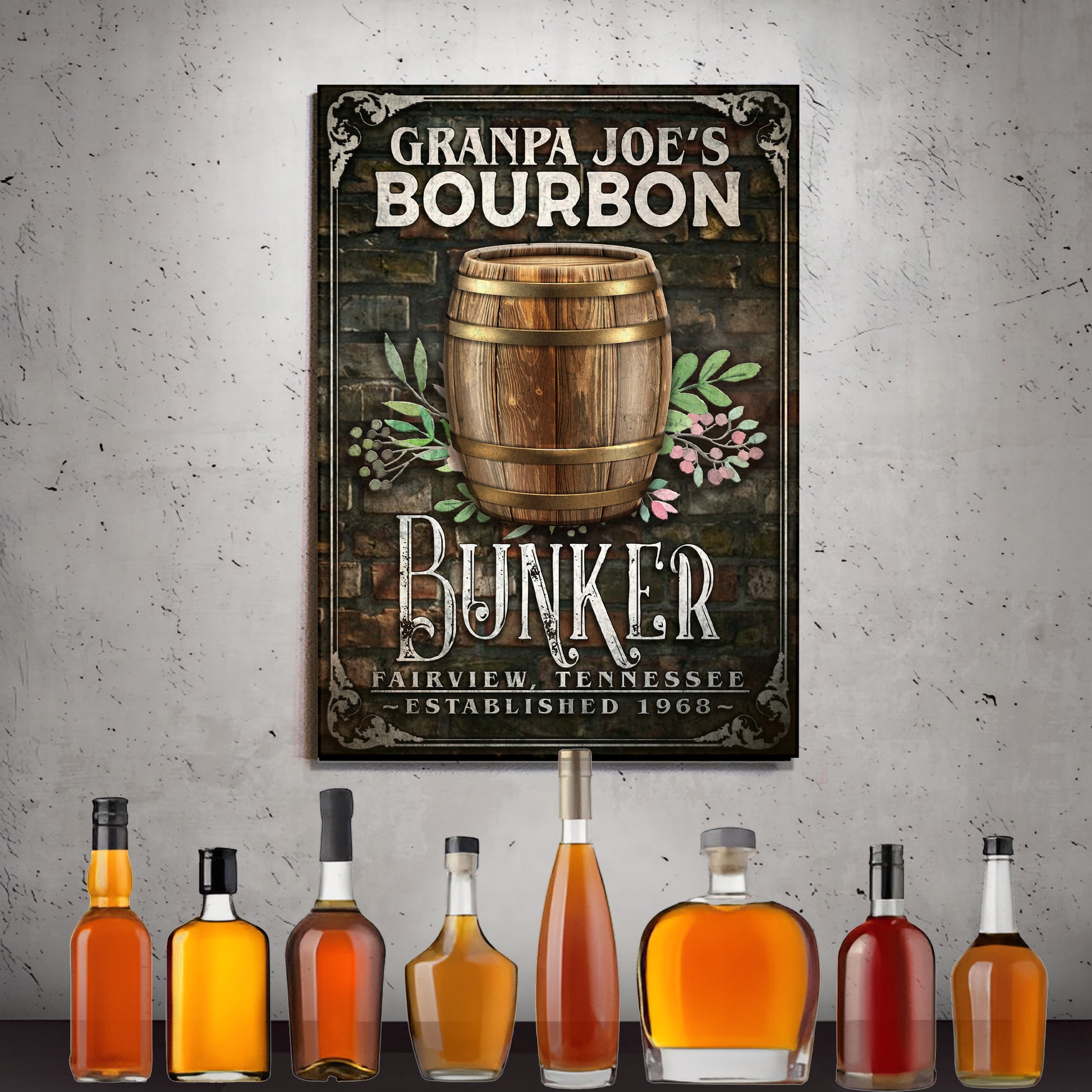 Bourbon Bunker Sign Style 1 - Imaged by Tailored Canvases