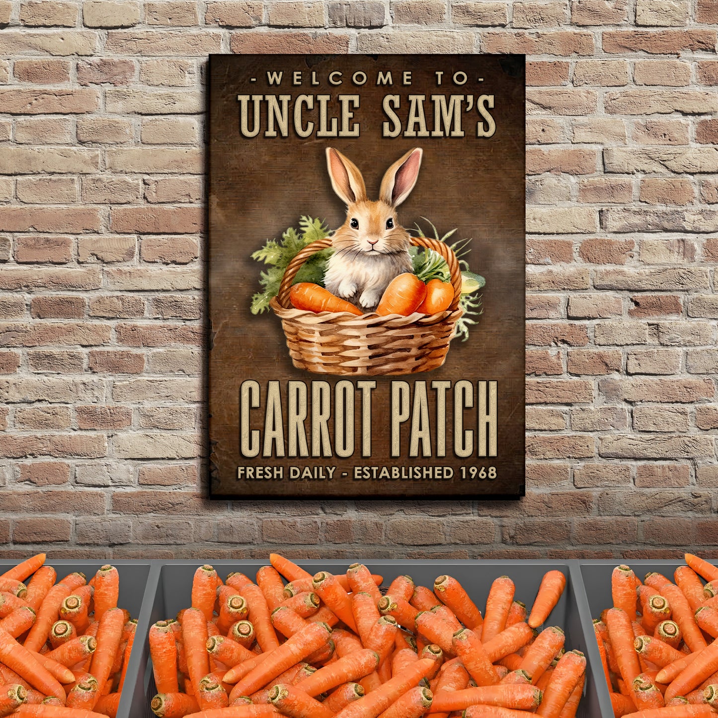 Fresh Daily Carrot Patch Sign Style 1 - Image by Tailored Canvases