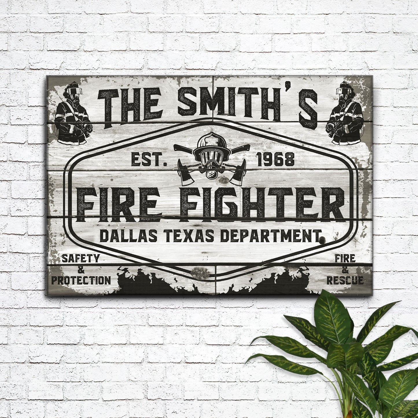 Fire & Rescue Fire Fighter Sign Style 2 - Image by Tailored Canvases