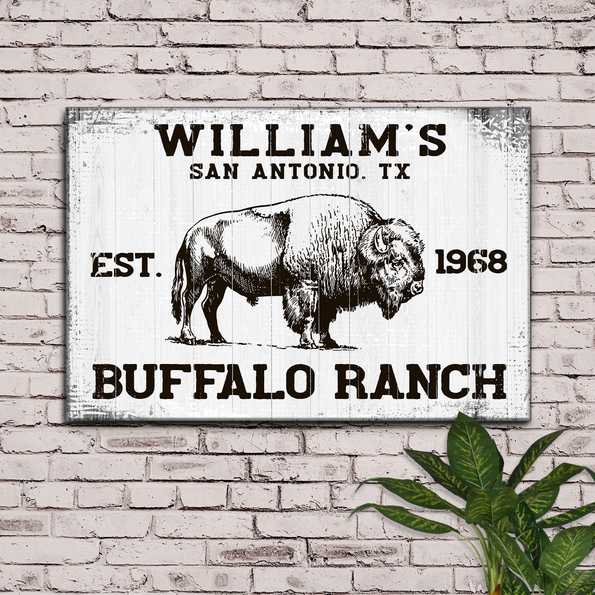 Buffalo Ranch Sign II Style 1 - Image by Tailored Canvases