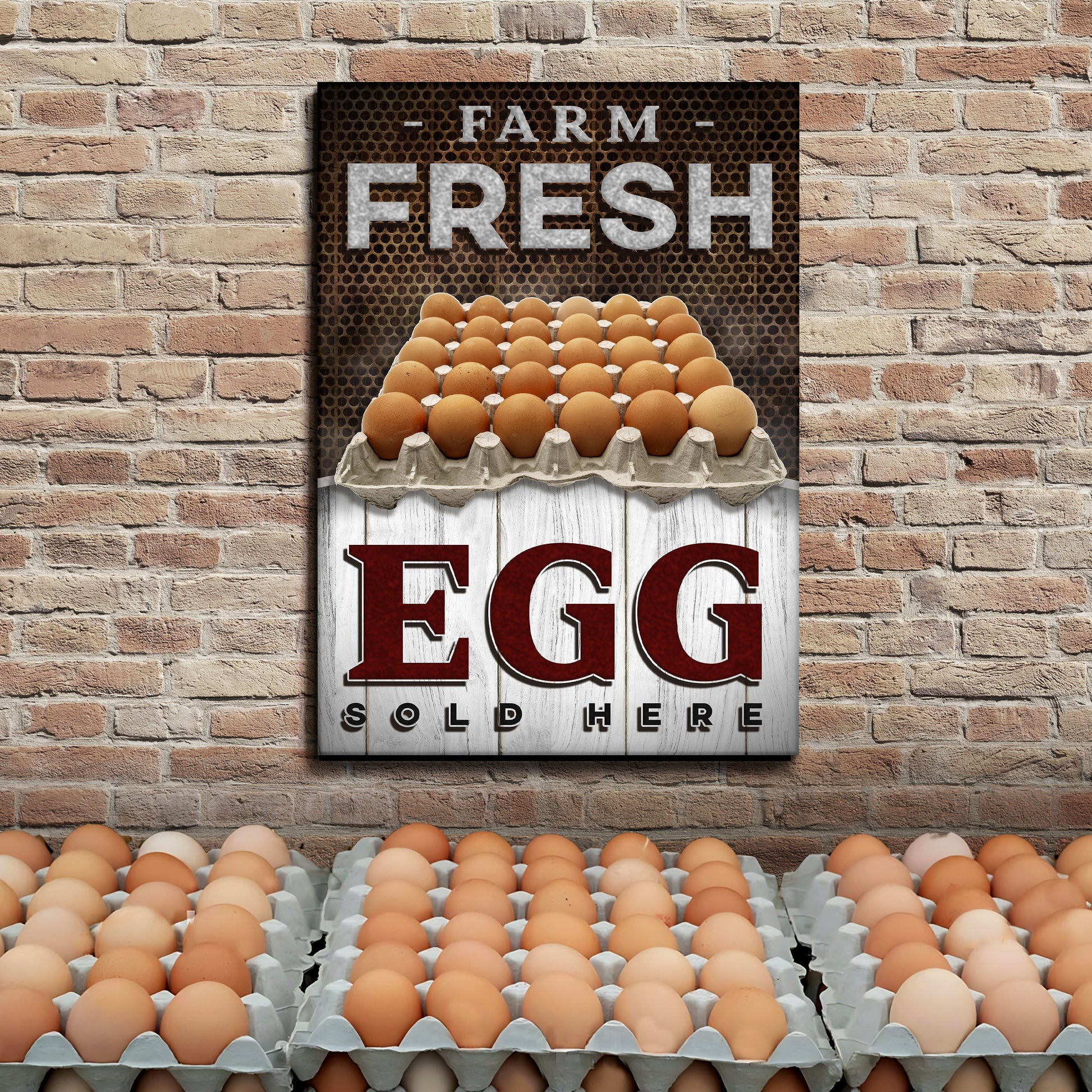 Sold Here Farm Fresh Eggs Sign Style 1 - Image by Tailored Canvases