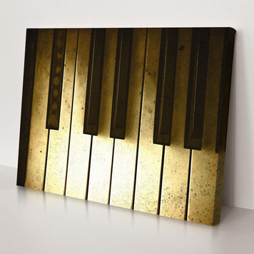 Keyboard Grunge Canvas Wall Art