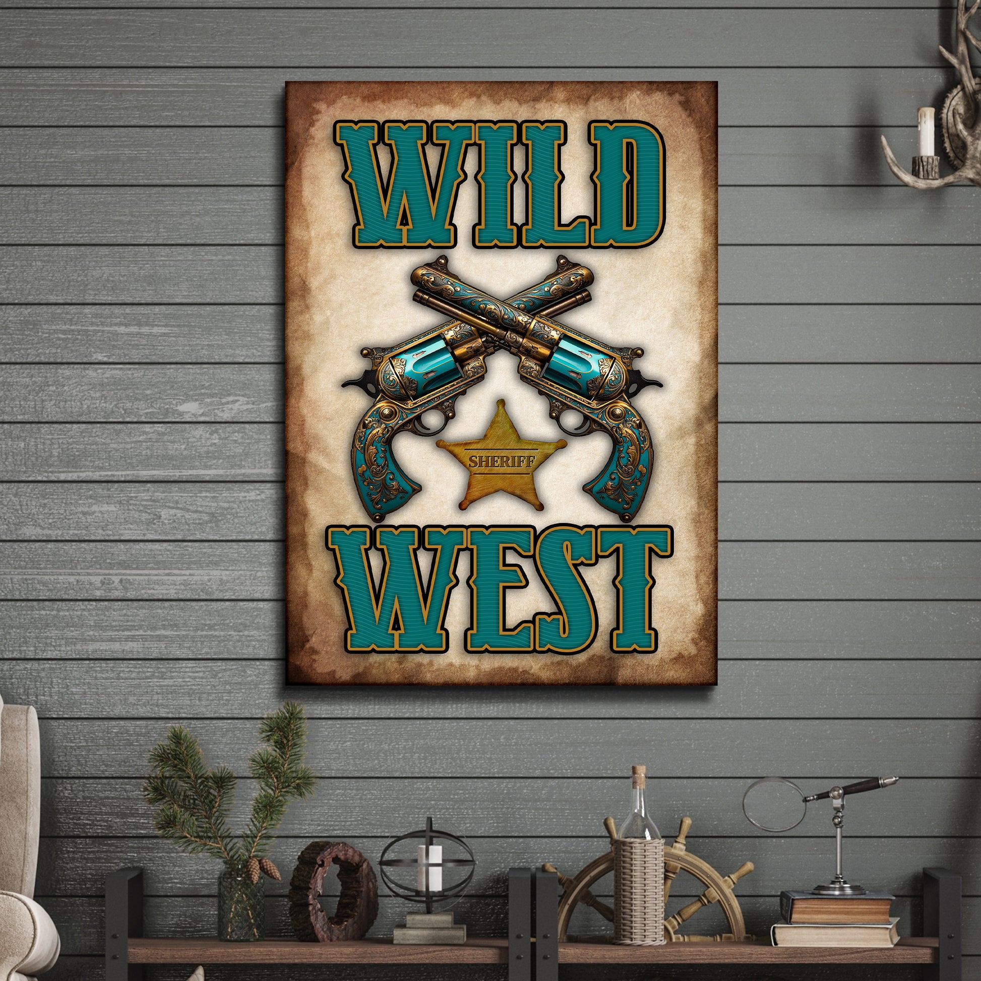 Wild West Sign II Style 1 - Image by Tailored Canvases