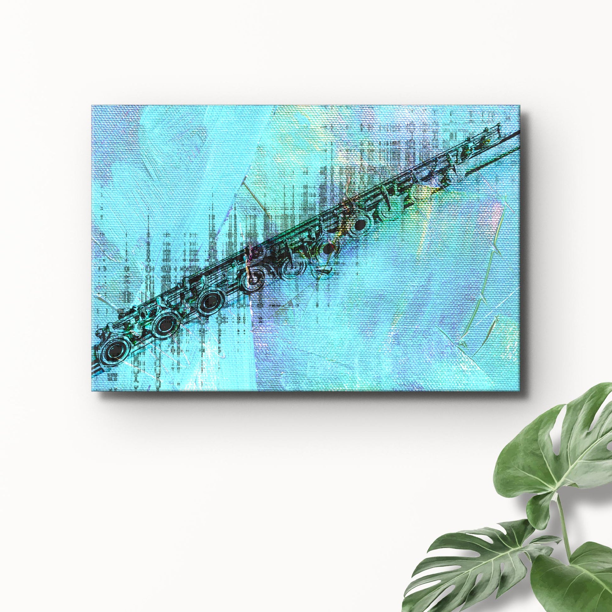 Flute Abstract Canvas Wall Art Style 2 - Image by Tailored Canvases