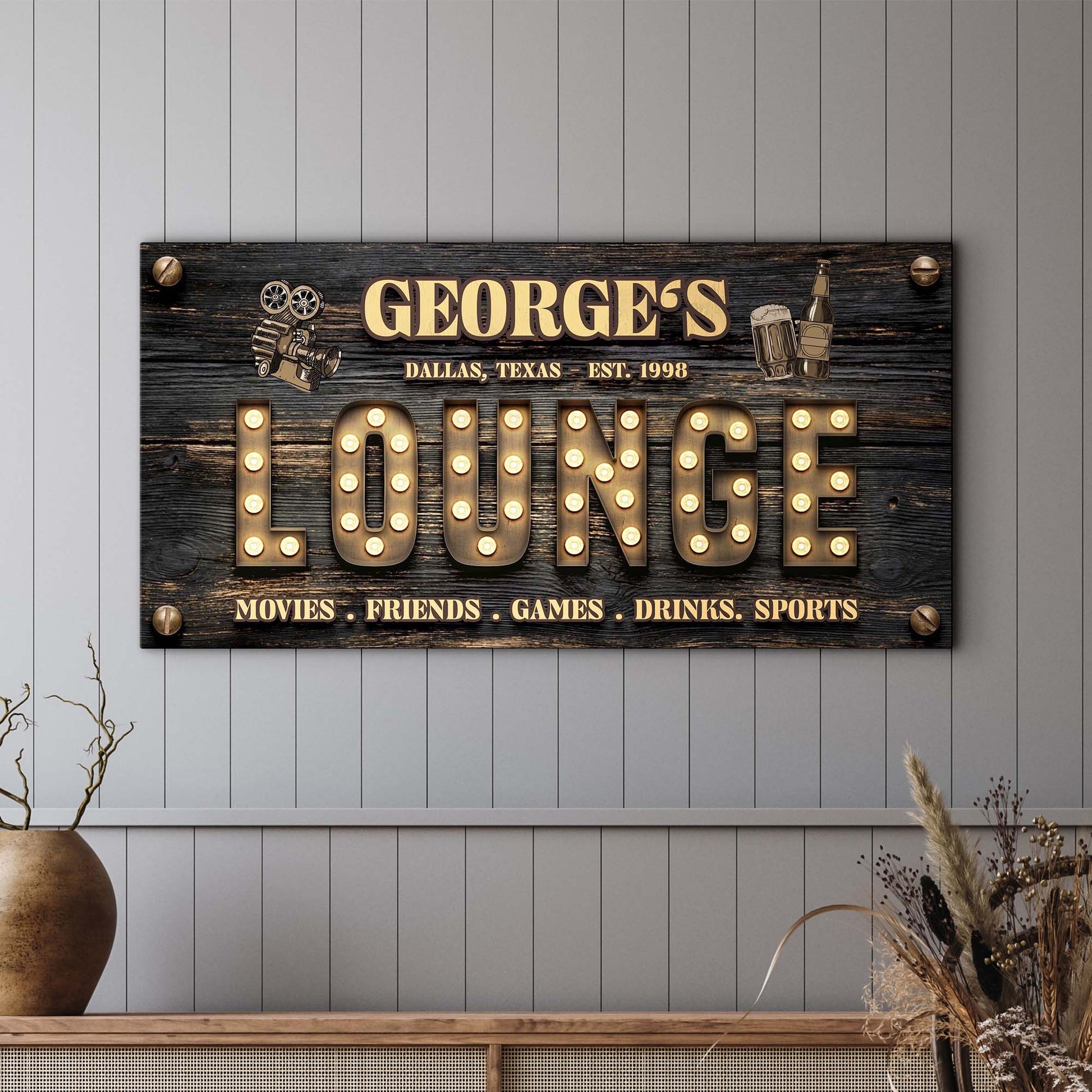Movies, Friends Lounge Sign Style 1 - Image by Tailored Canvases