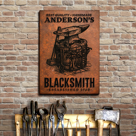 Best Quality Handmade Blacksmith Sign  - Image by Tailored Canvases