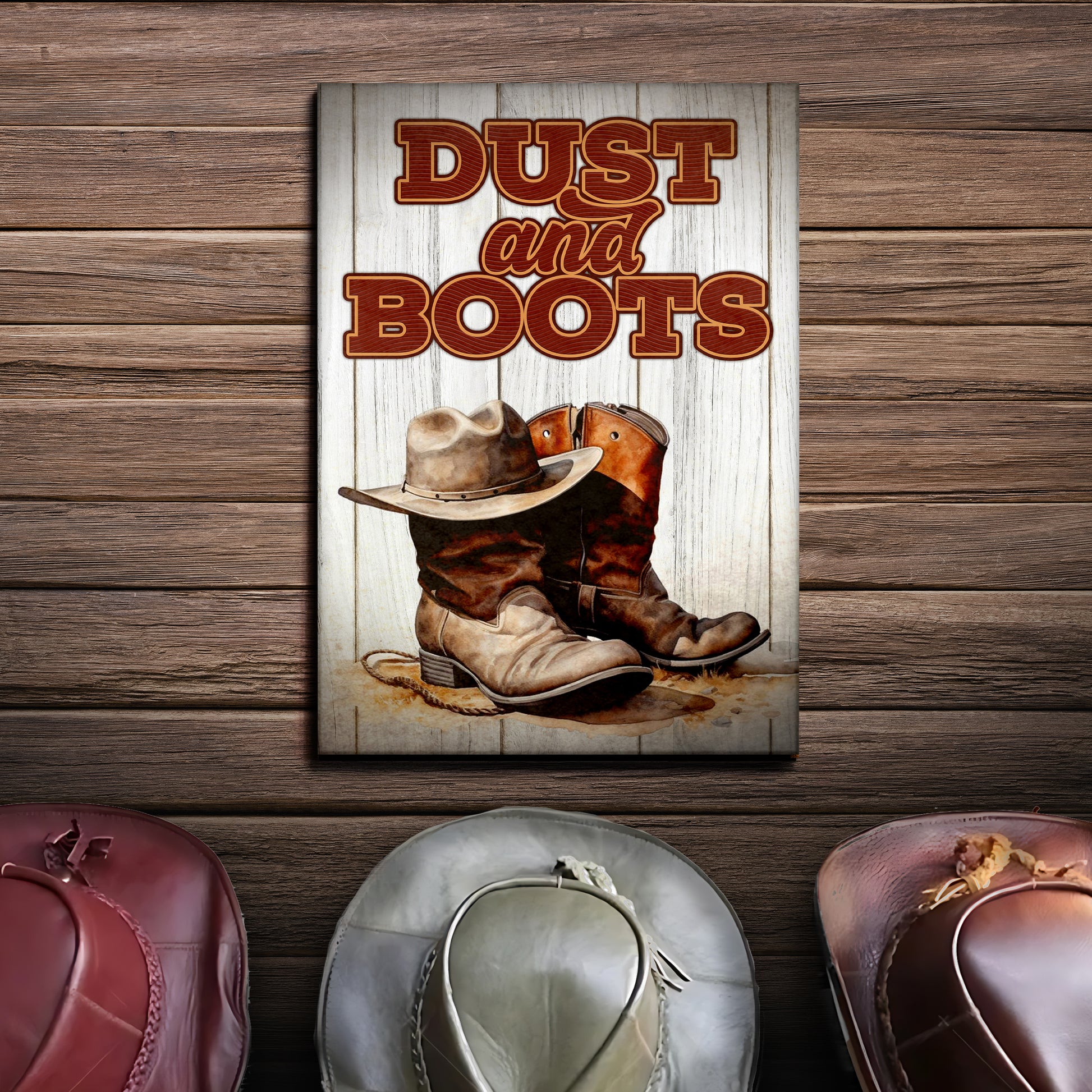 Dust And Boots Sign Style 1 - Image by Tailored Canvases