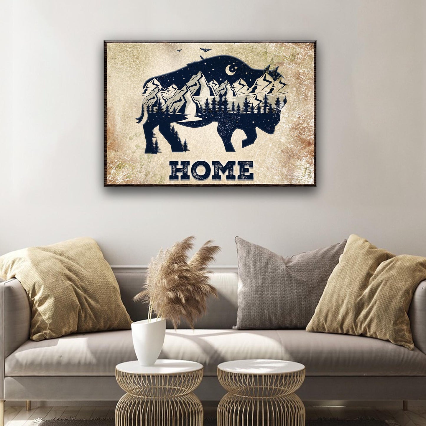 Buffalo Home Sign - Image by Tailored Canvases
