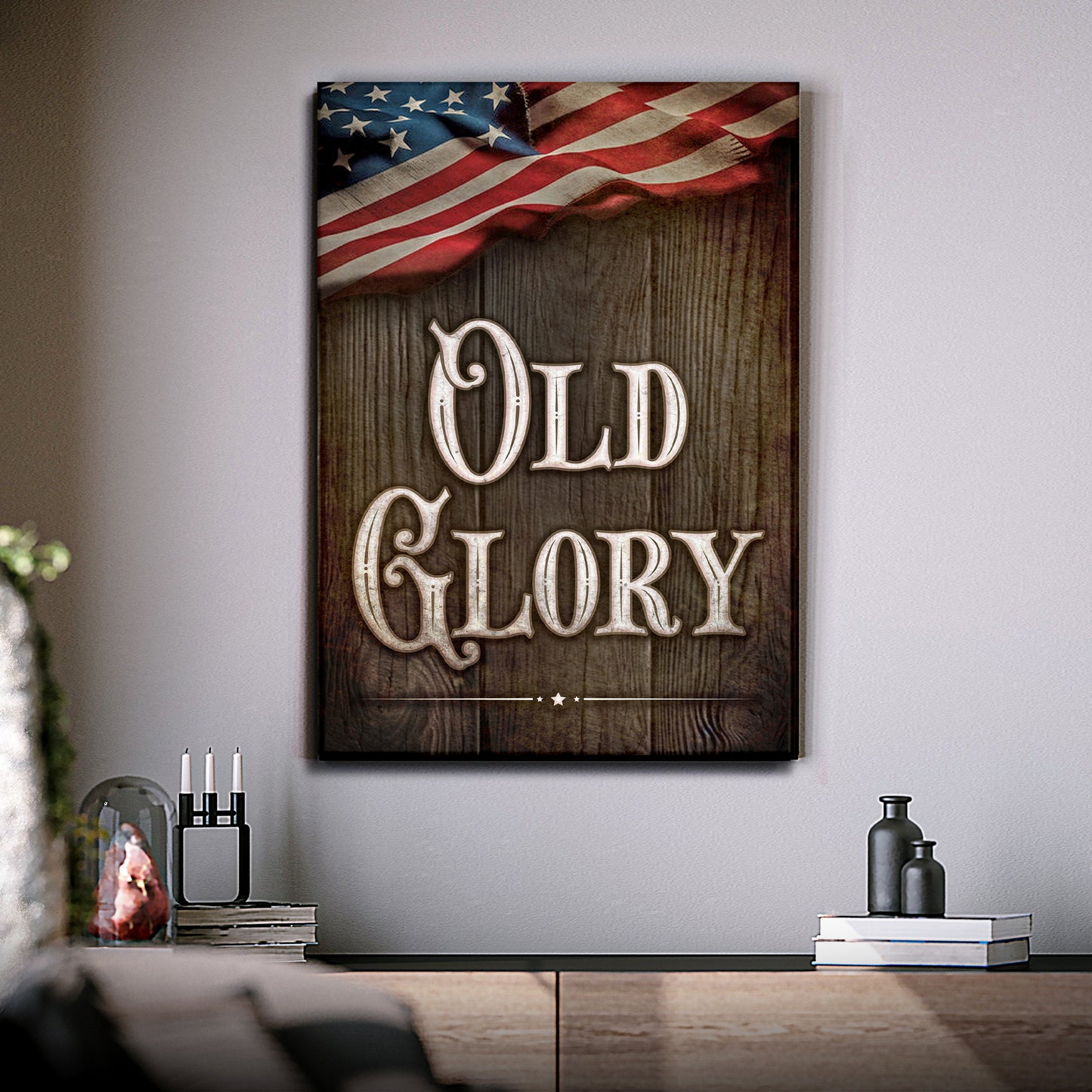Old Glory Sign Style 1 - Image by Tailored Canvases