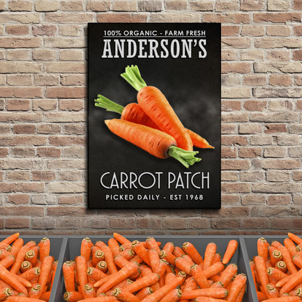 100% Organic Carrot Patch Sign  - Image by Tailored Canvases