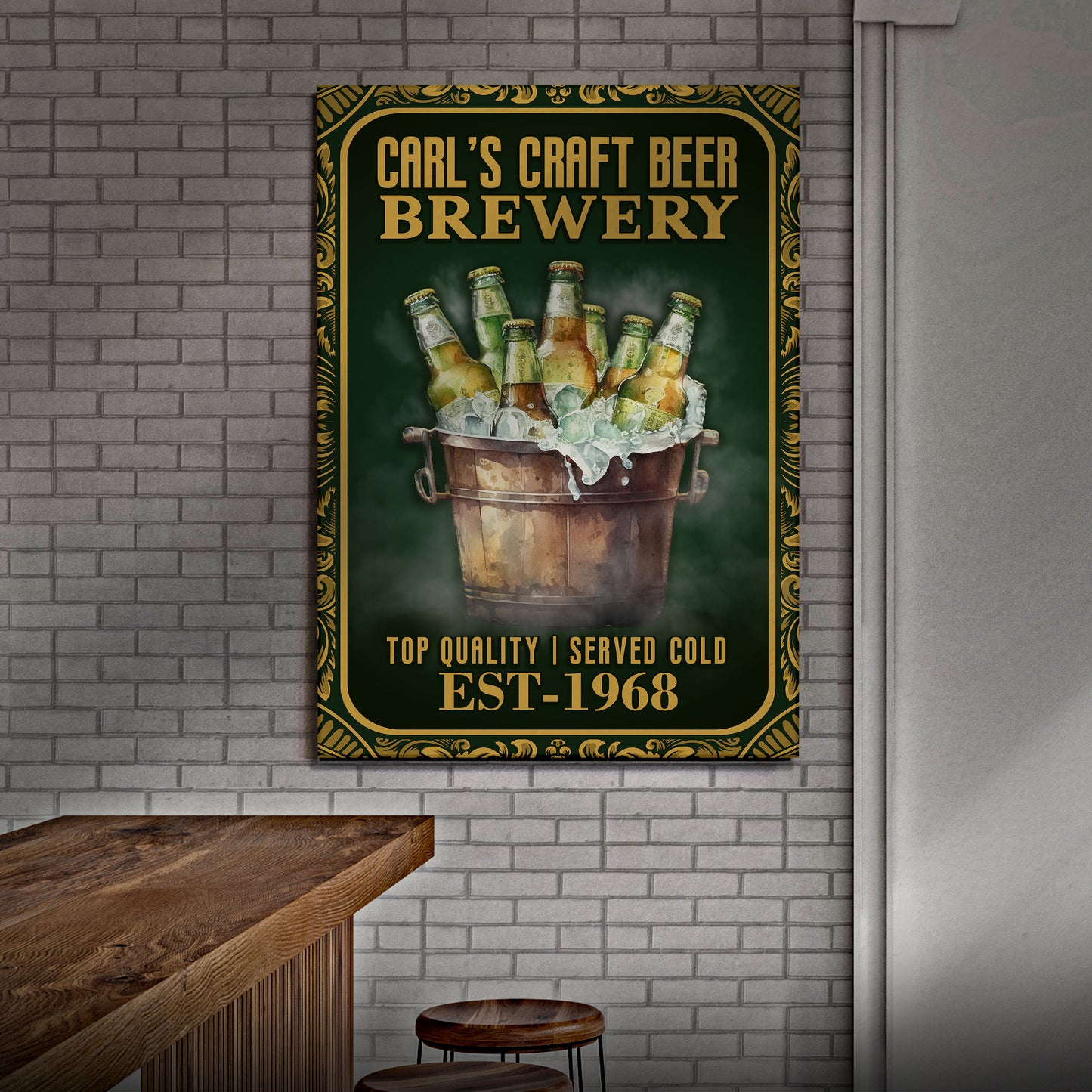 Craft Beer Brewery Sign Style 2 - Imaged by Tailored Canvases