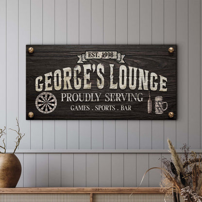 Proudly Serving Lounge Sign Style 2 - Image by Tailored Canvases