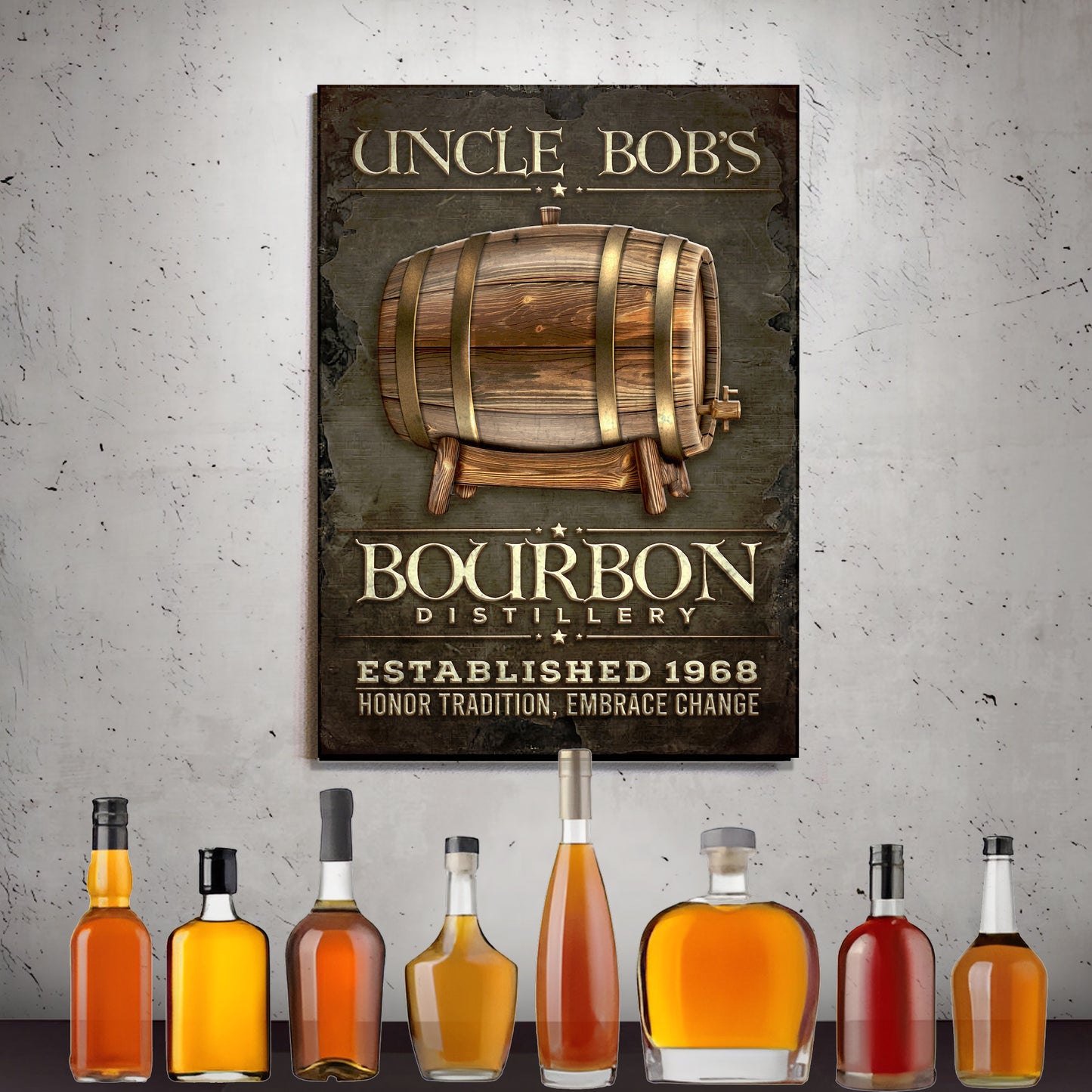 Bourbon Distillery Sign Style 1 - Imaged by Tailored Canvases