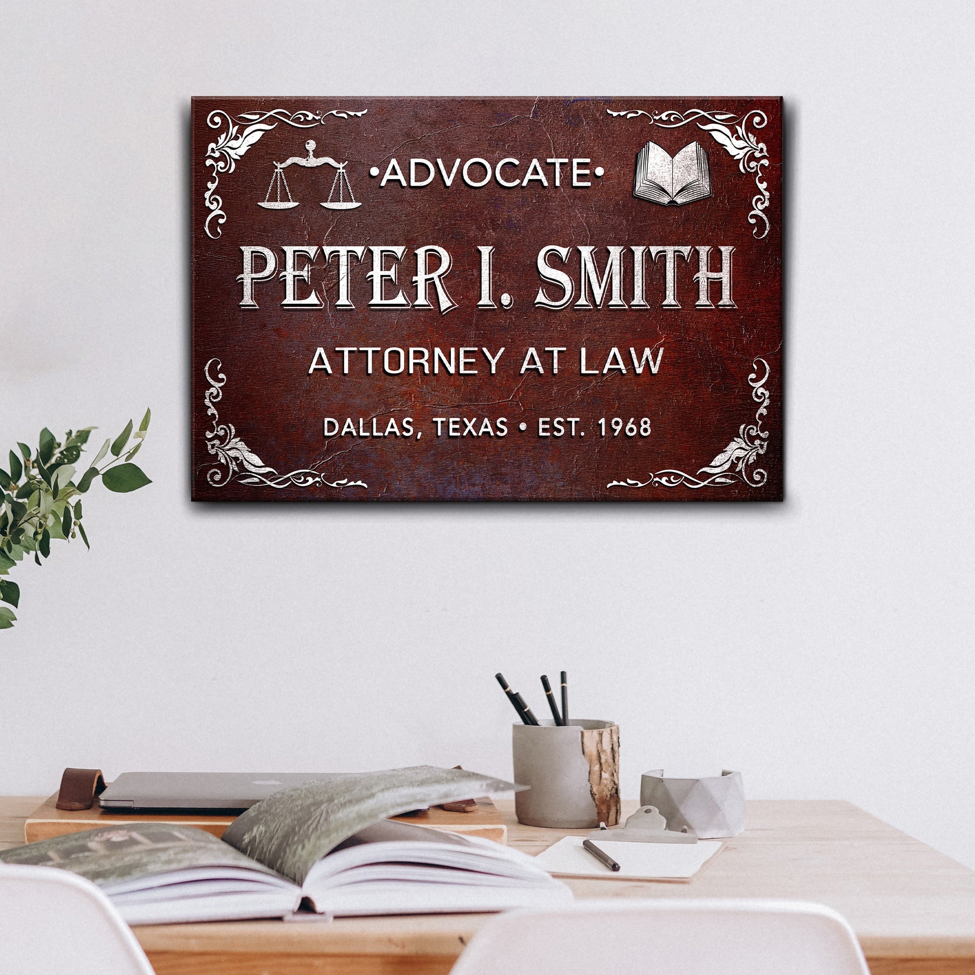 Attorney At Law Lawyer Sign Style 1 - Image by Tailored Canvases