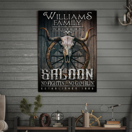 Western Cowboy Saloon Sign  - Image by Tailored Canvases
