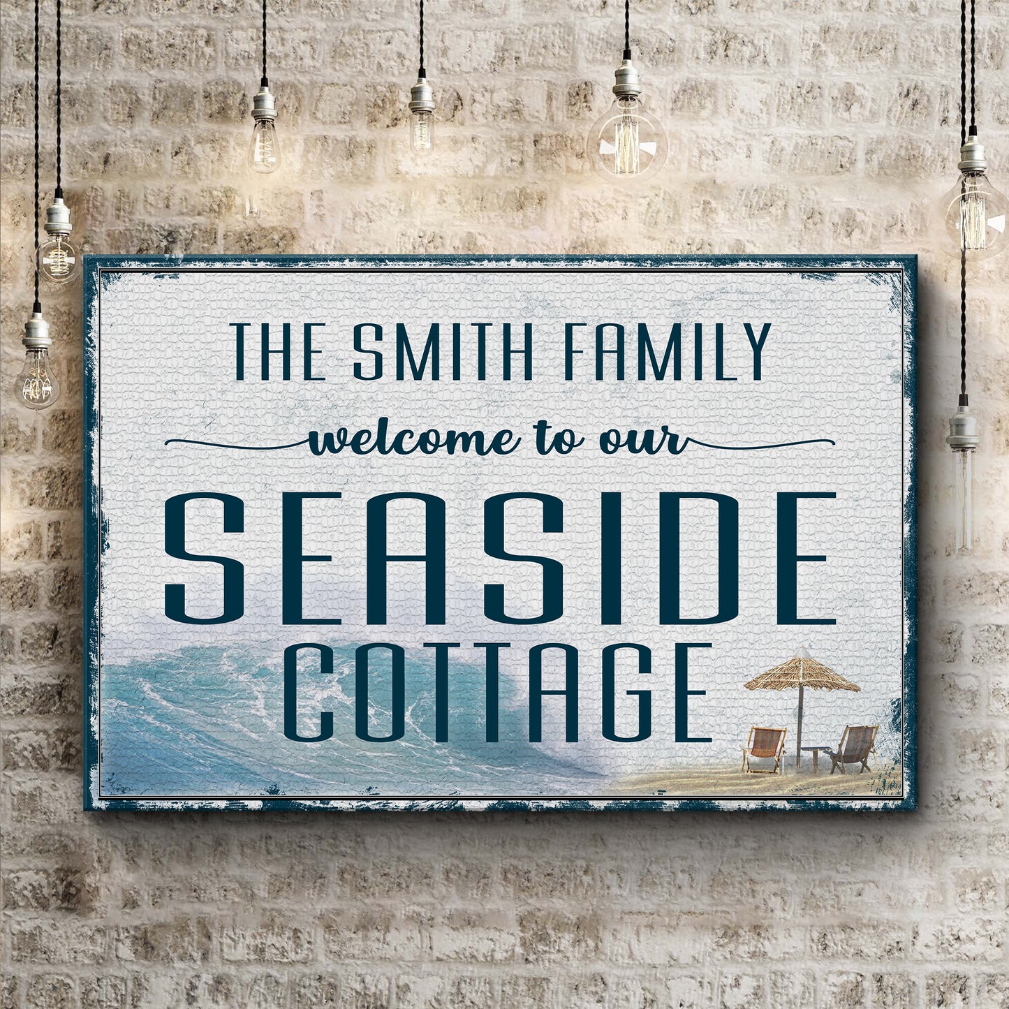 Seaside Cottage Sign Style 1 - Image by Tailored Canvases