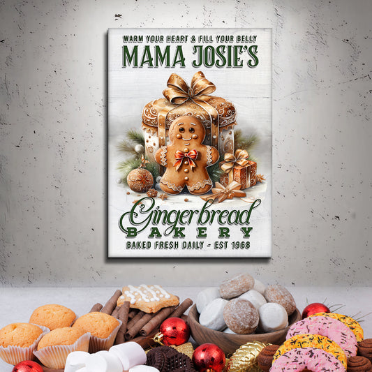 Baked Fresh Daily Gingerbread Bakery Sign - Image by Tailored Canvases