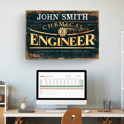 Chemical Engineer Sign - Image by Tailored Canvases