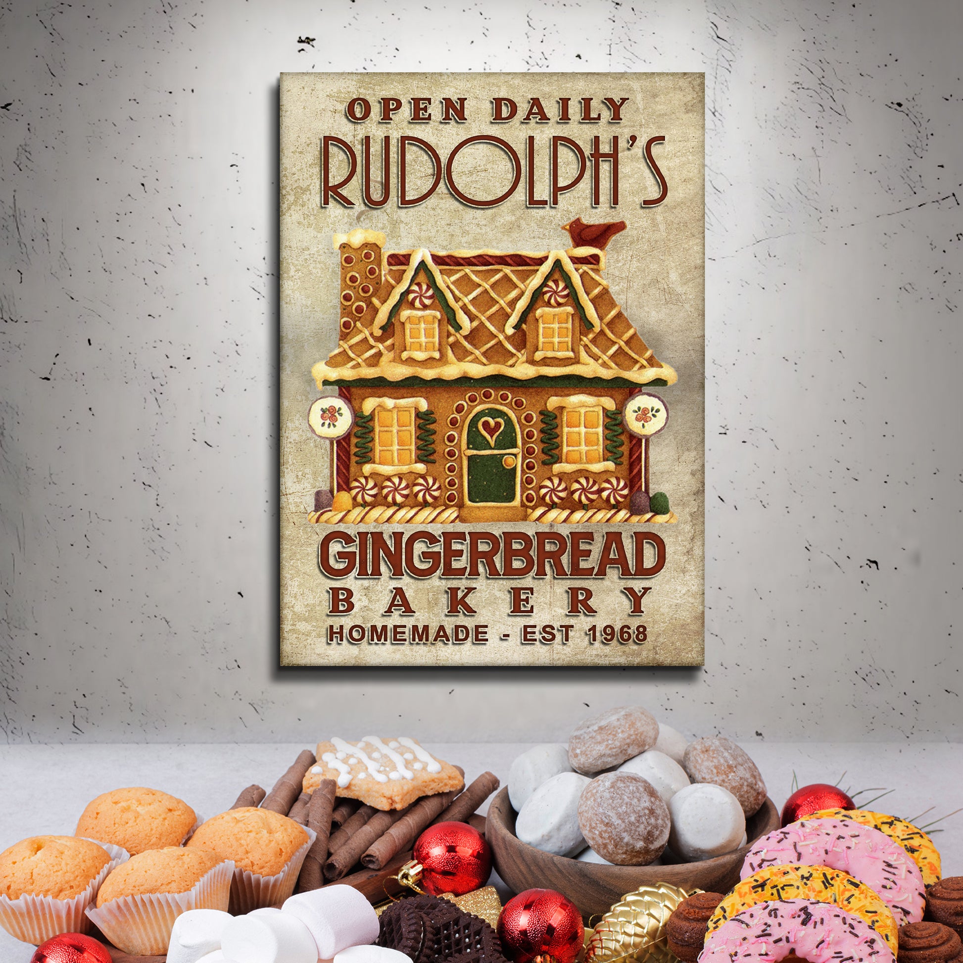 Homemade Gingerbread Bakery Sign Style 1 - Image by Tailored Canvases