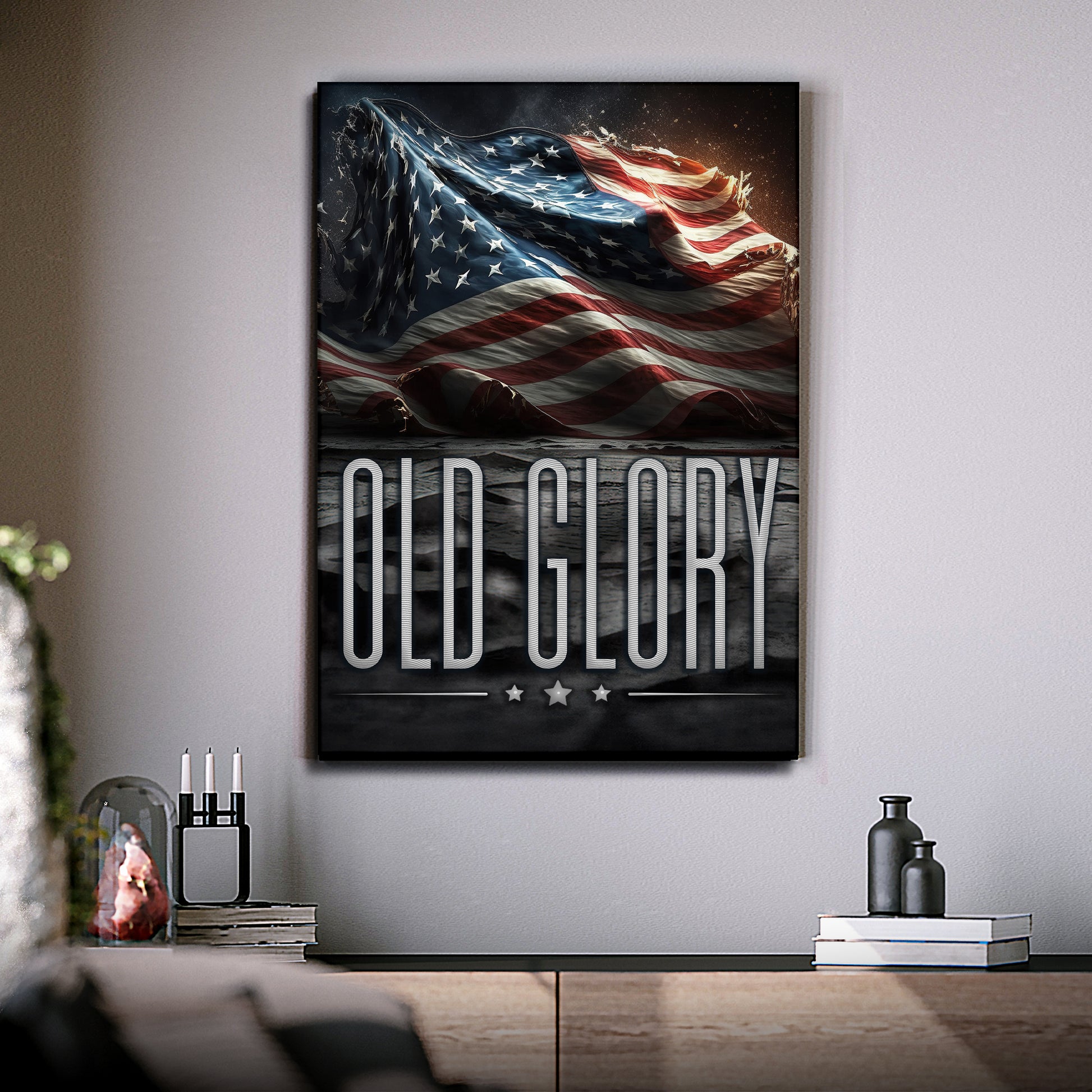Old Glory Sign IV Style 1 - Image by Tailored Canvases