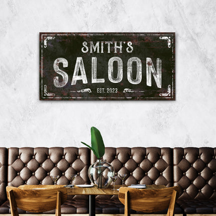 Family Saloon Vintage Sign  - Image by Tailored Canvases