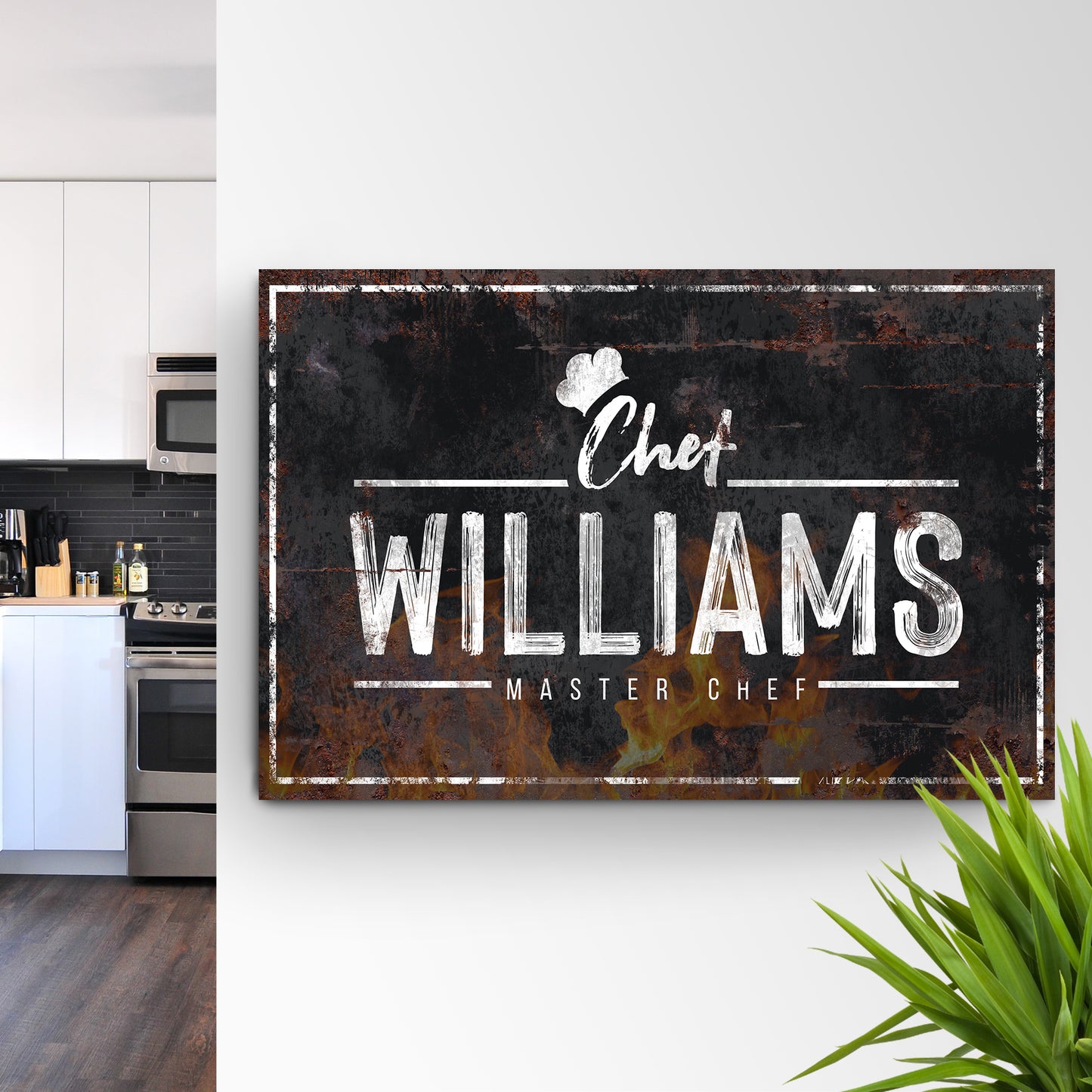 Master Chef Name Sign II  Style 1 - Image by Tailored Canvases