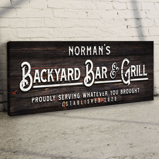Backyard Bar And Grill Sign II - Image by Tailored Canvases