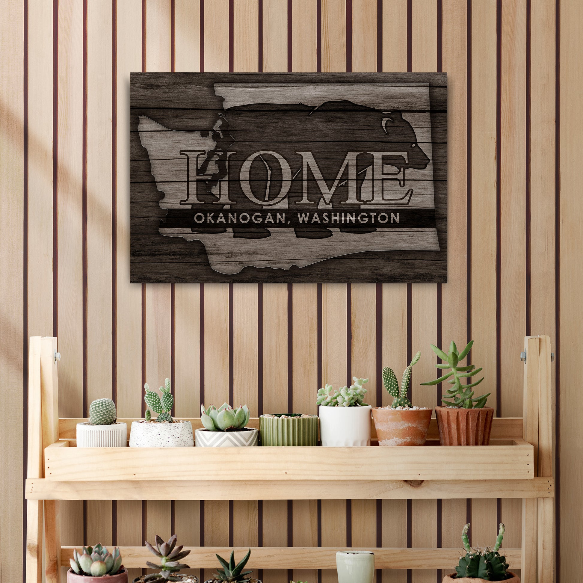 Bear Home Map Sign Style 1 - Image by Tailored Canvases
