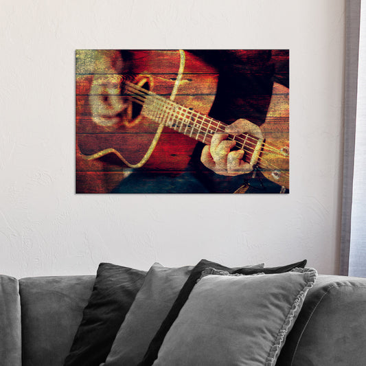 Guitar Grunge Canvas Wall Art - Image by Tailored Canvases