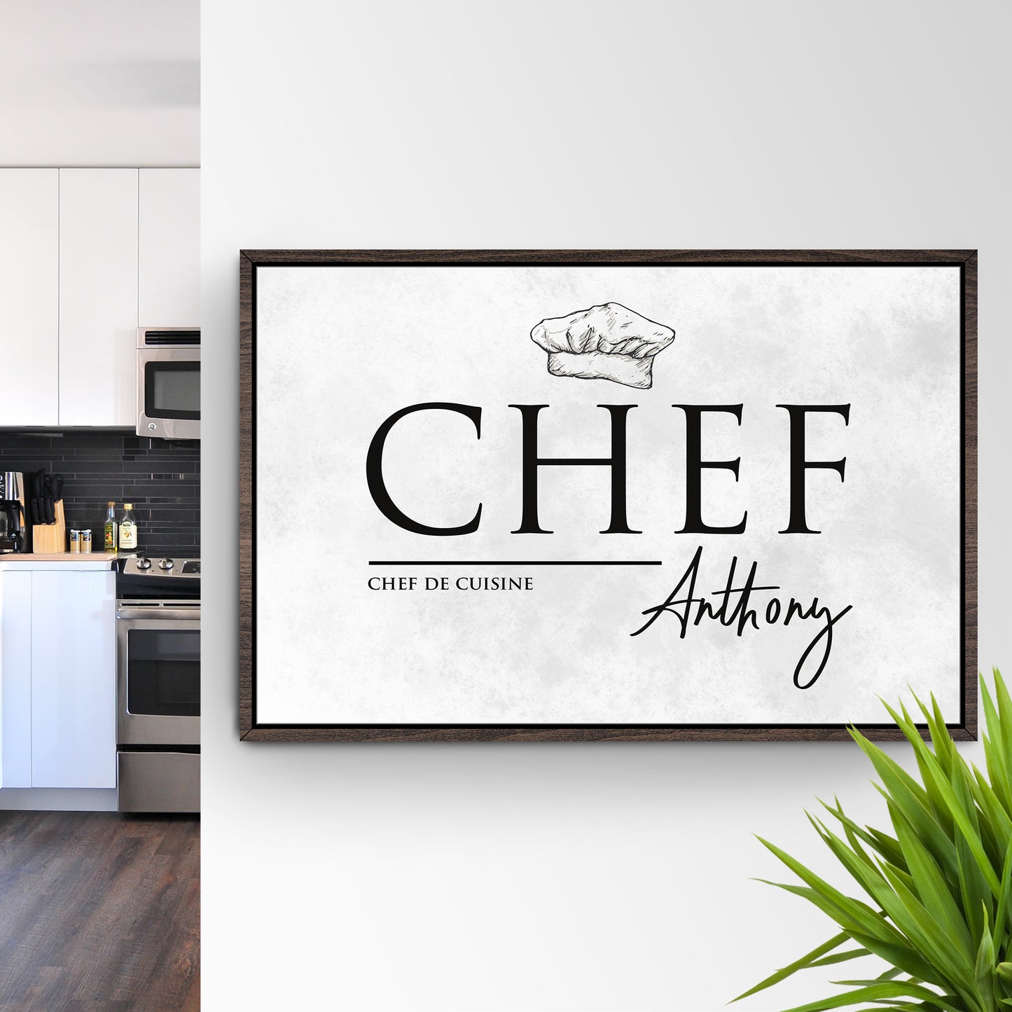 Chef De Cuisine Name Sign II Style 1 - Image by Tailored Canvases
