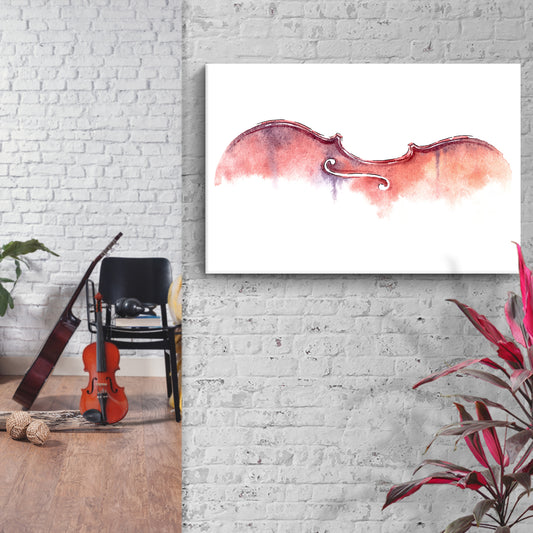 Violin Watercolor Canvas Wall Art Style 2 - Image by Tailored Canvases