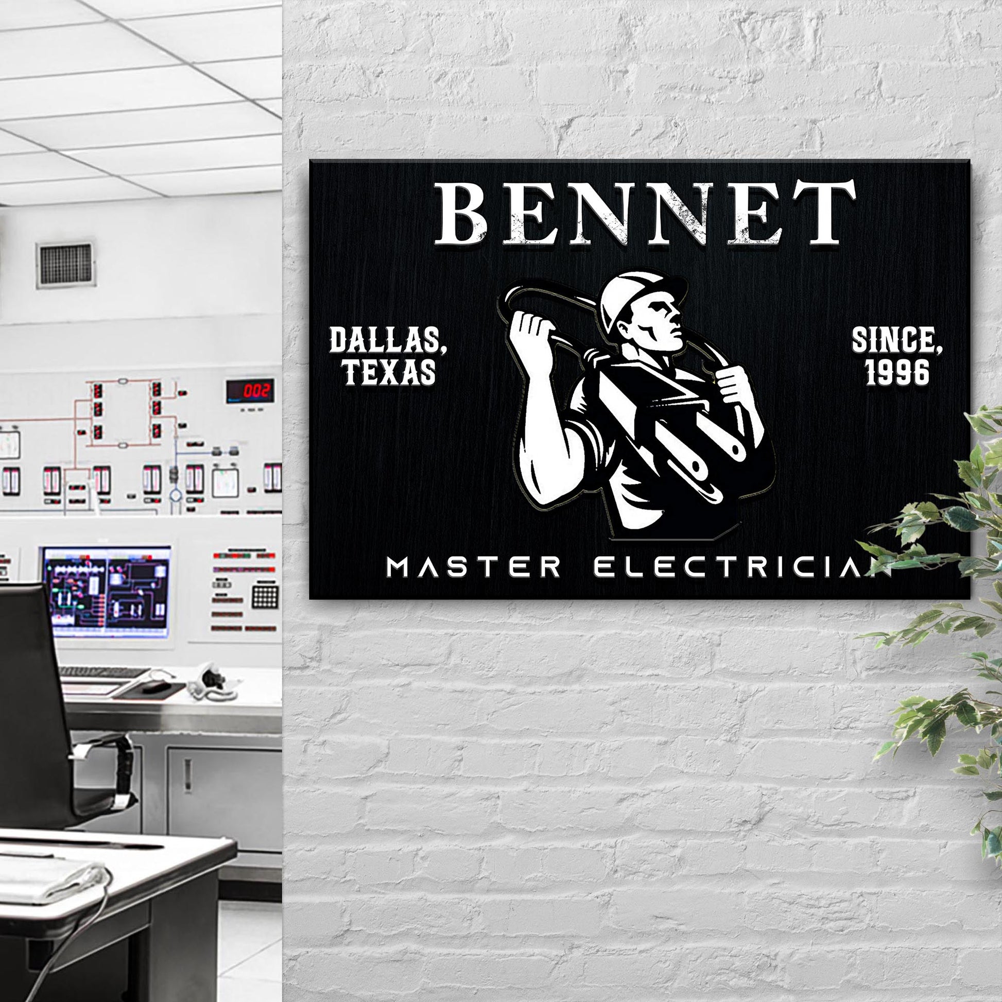 Master Electrician Sign Style 2 - Image by Tailored Canvases