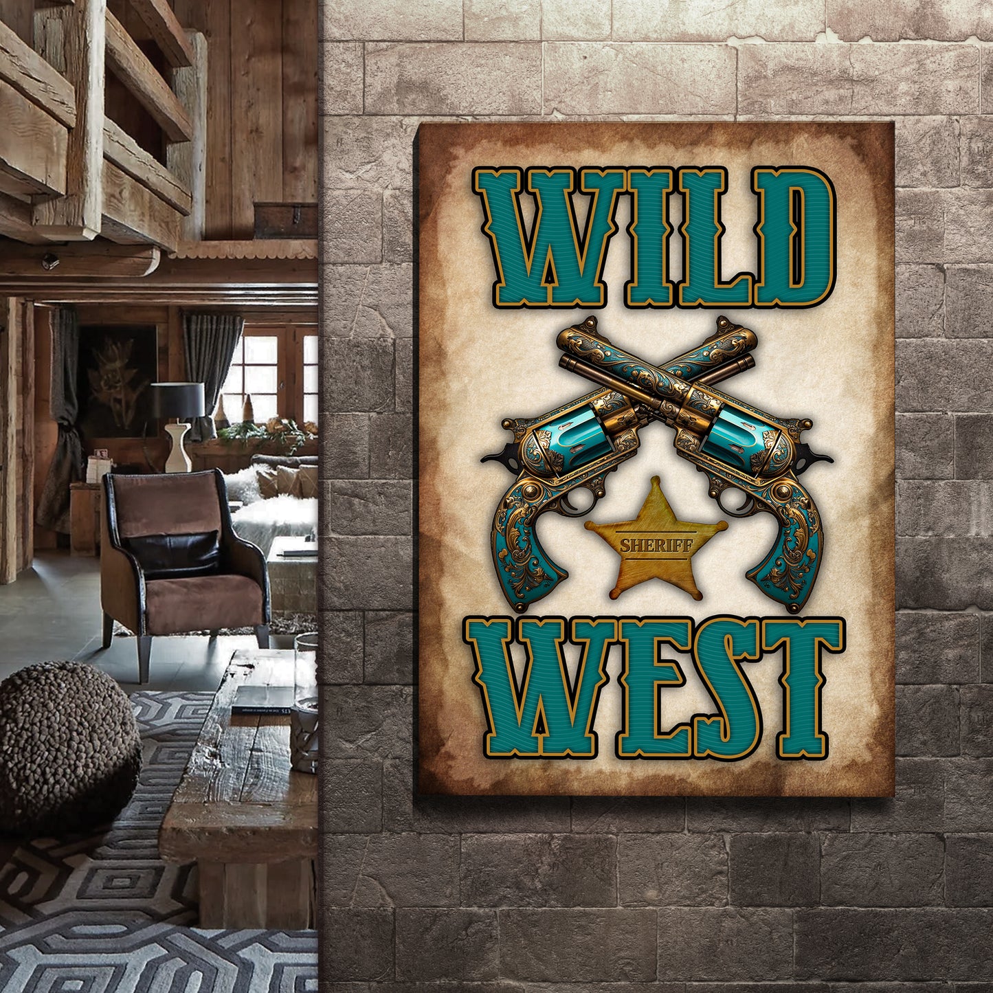 Wild West Sign II Style 2 - Image by Tailored Canvases