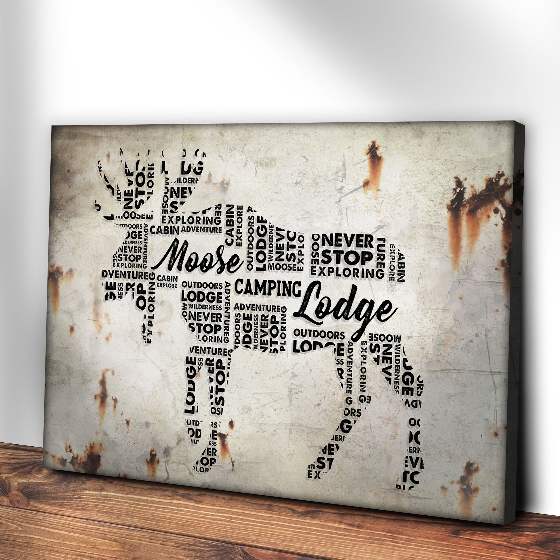Moose Typography Sign Style 2 - Image by Tailored Canvases