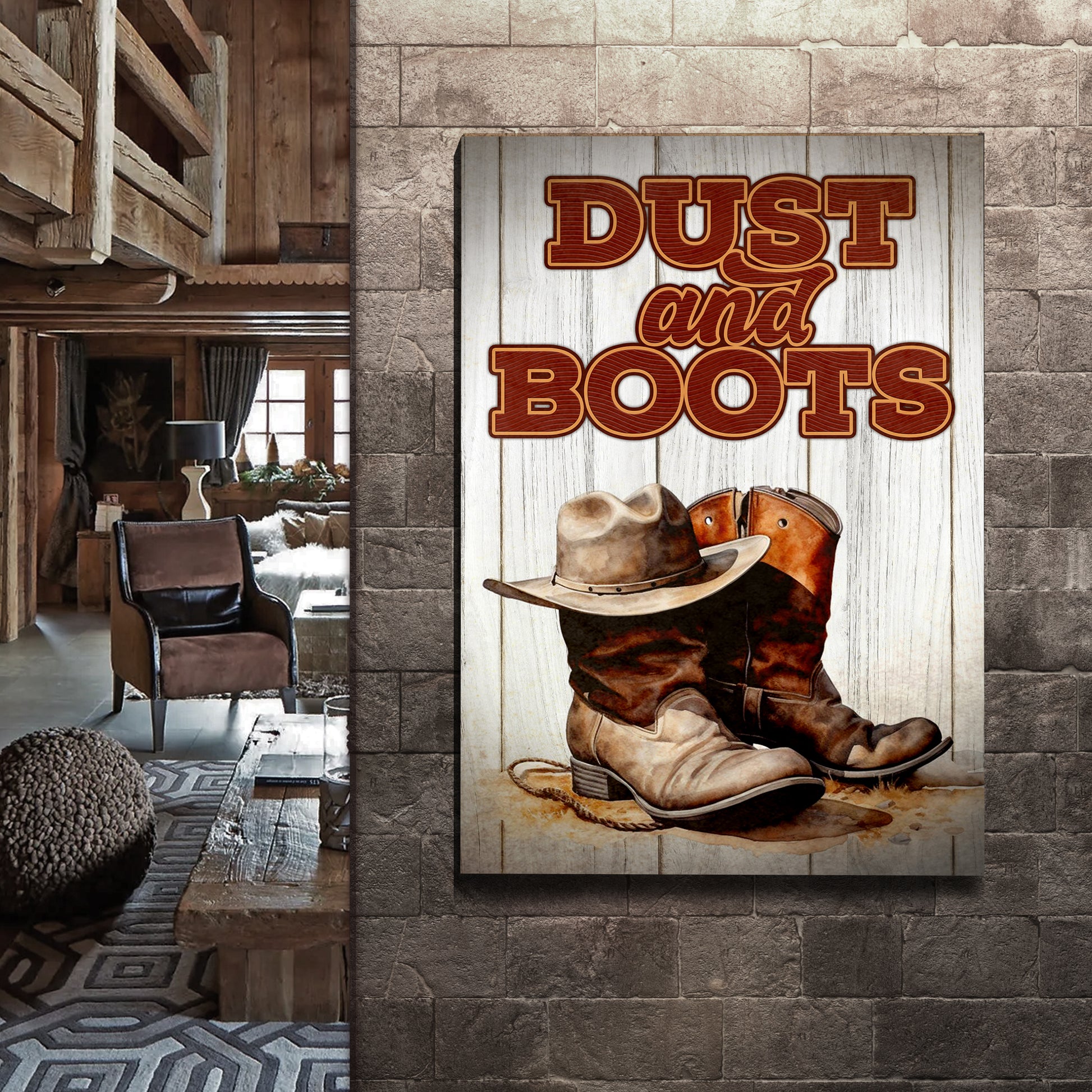 Dust And Boots Sign Style 2 - Image by Tailored Canvases