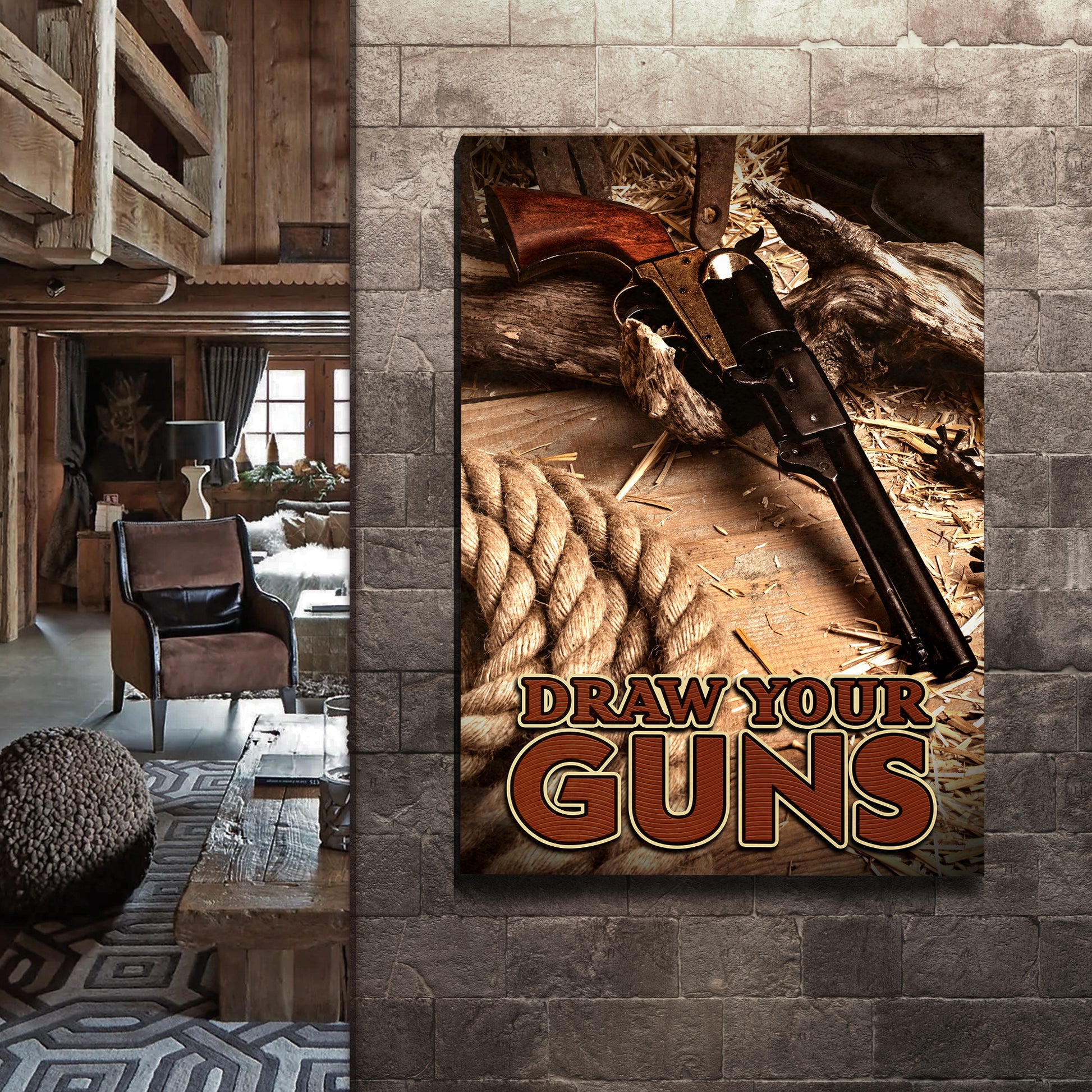 Draw Your Guns Sign Style 2 - Image by Tailored Canvases