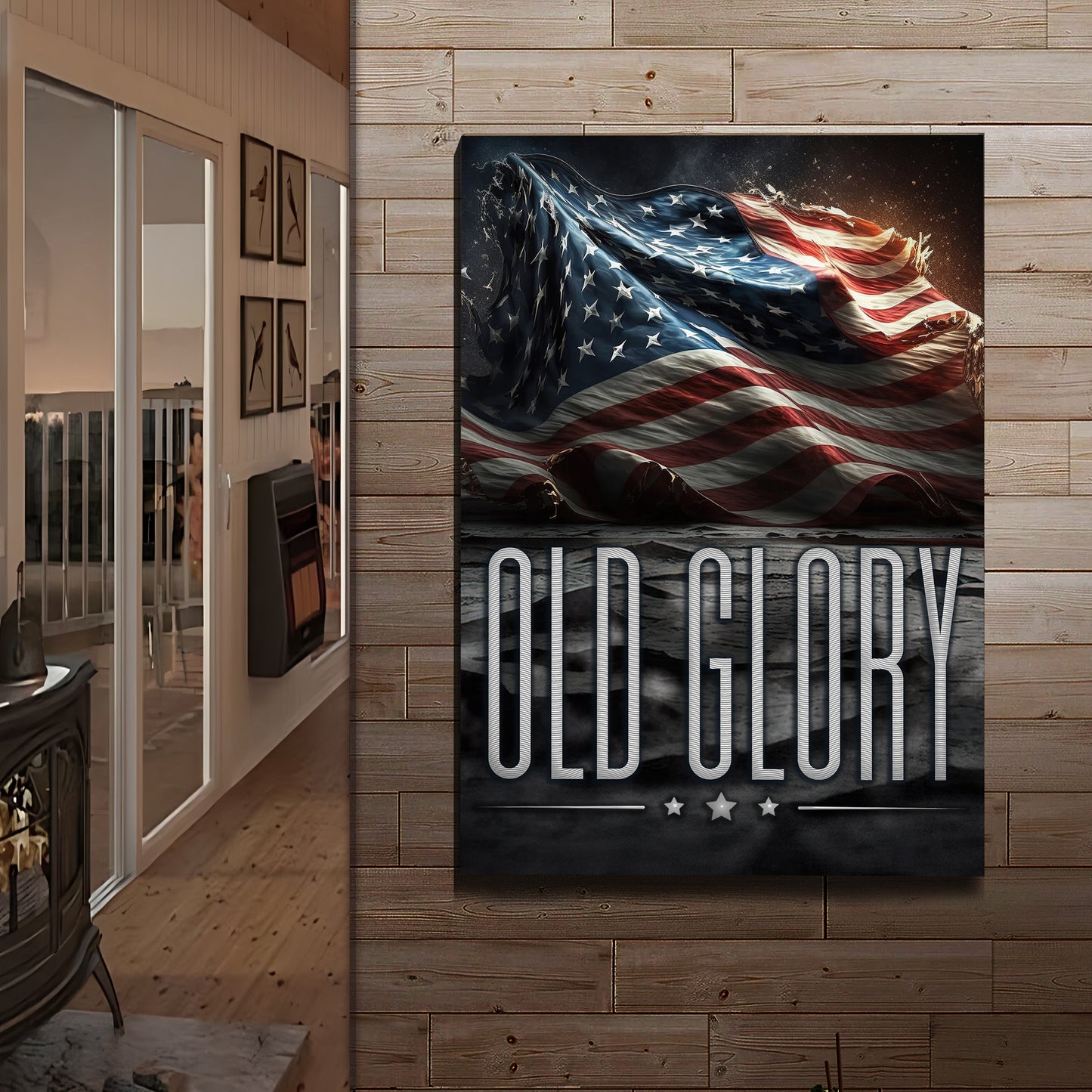 Old Glory Sign IV Style 2 - Image by Tailored Canvases