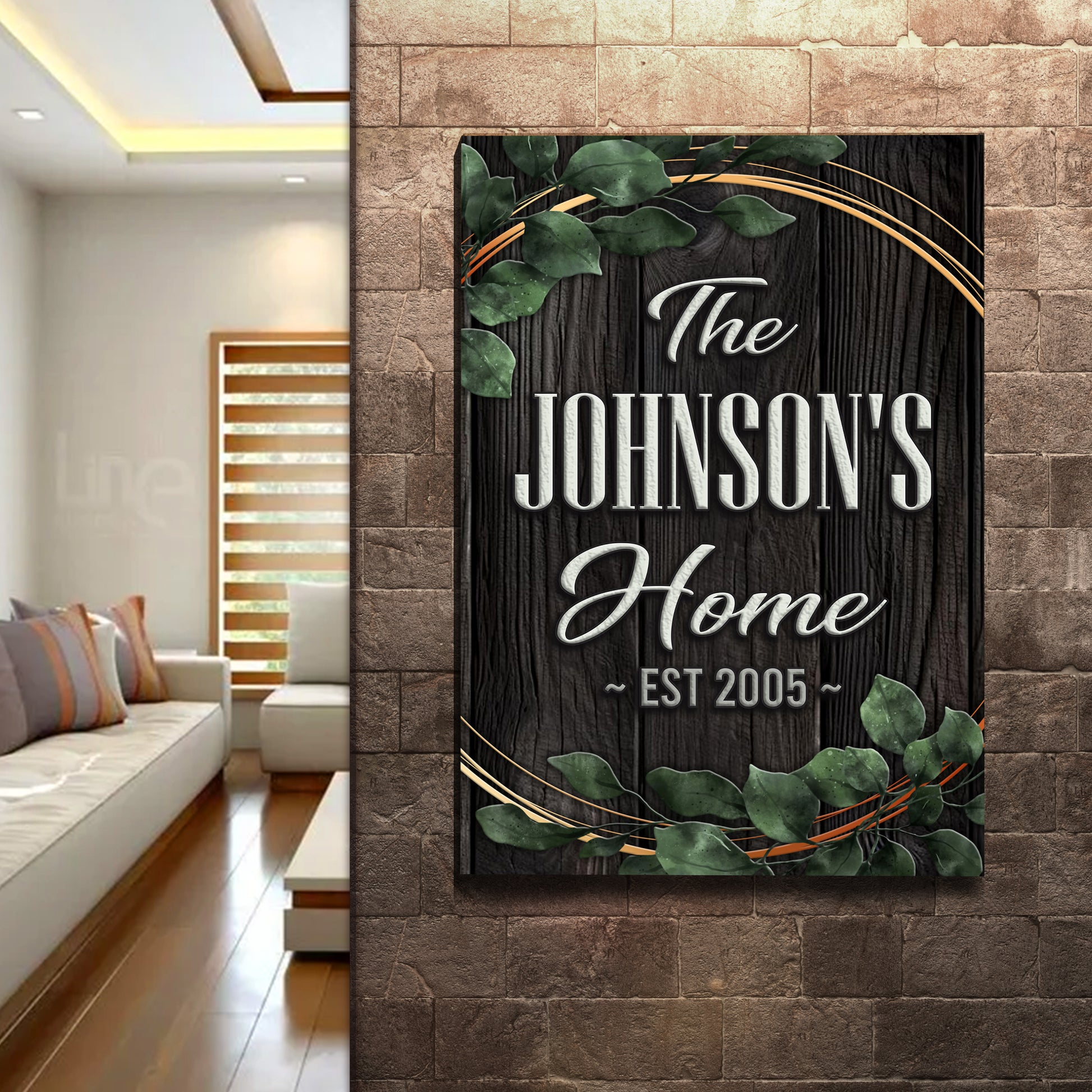 Family Home Sign Style 2 - Image by Tailored Canvases