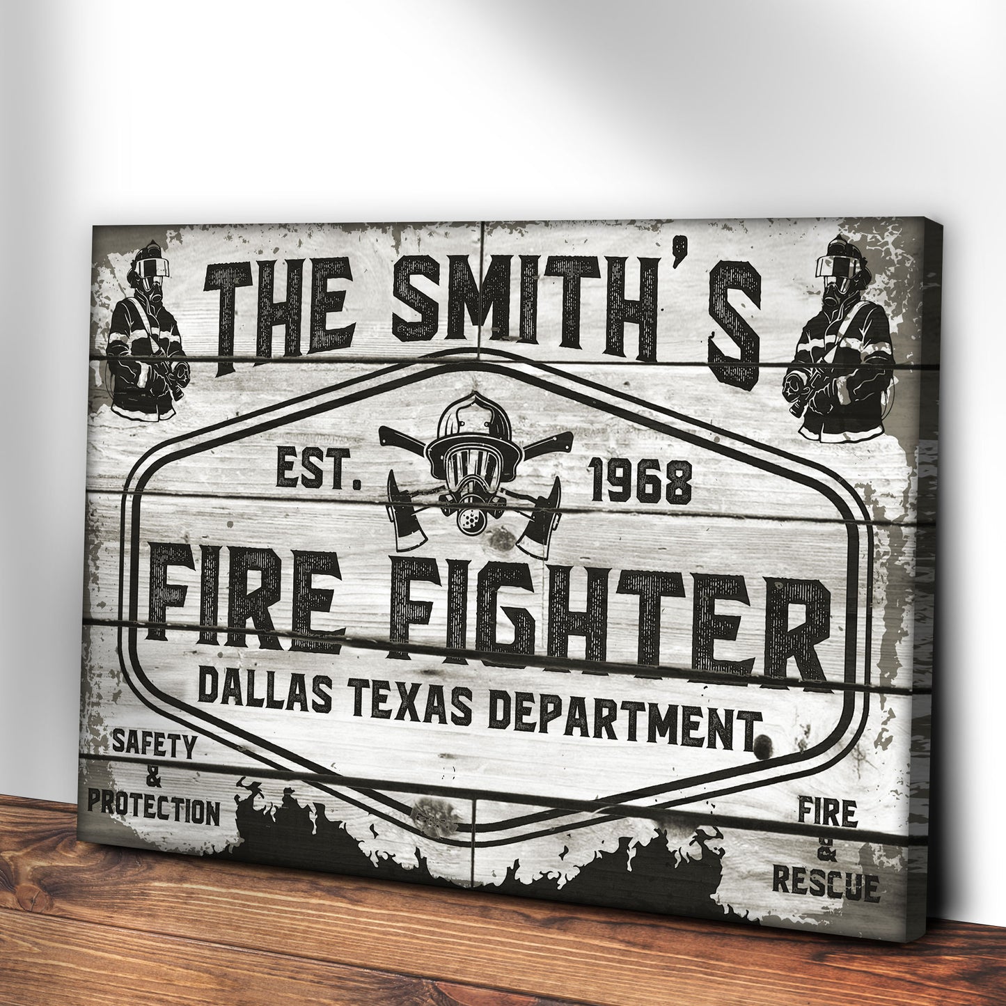 Fire & Rescue Fire Fighter Sign - Image by Tailored Canvases