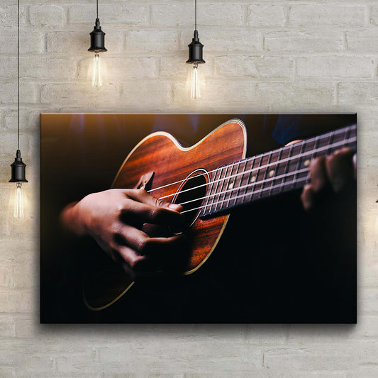 Ukulele Playing Canvas Wall Art Style 2 - Image by Tailored Canvases
