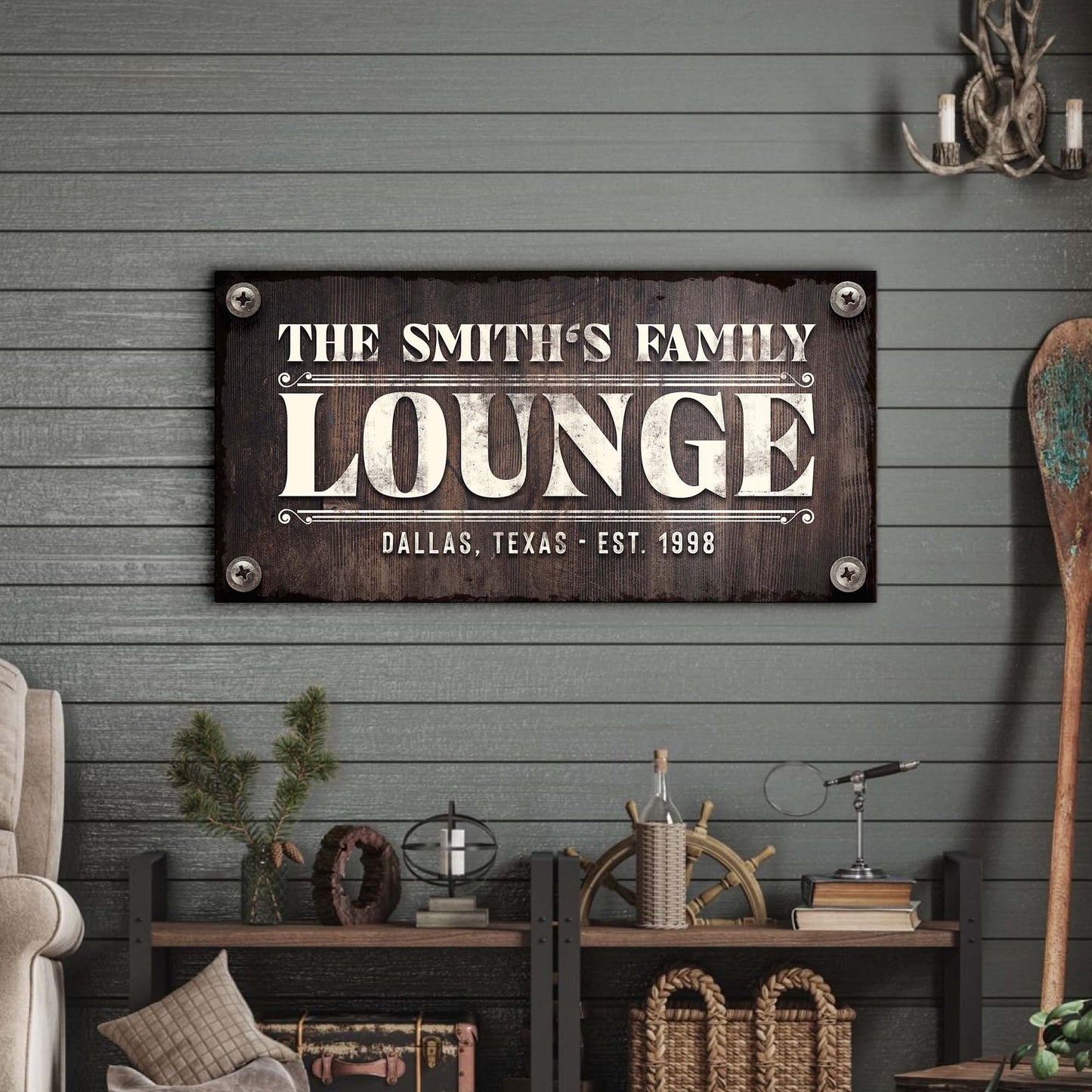 Family Lounge Sign Style 2 - Image by Tailored Canvases