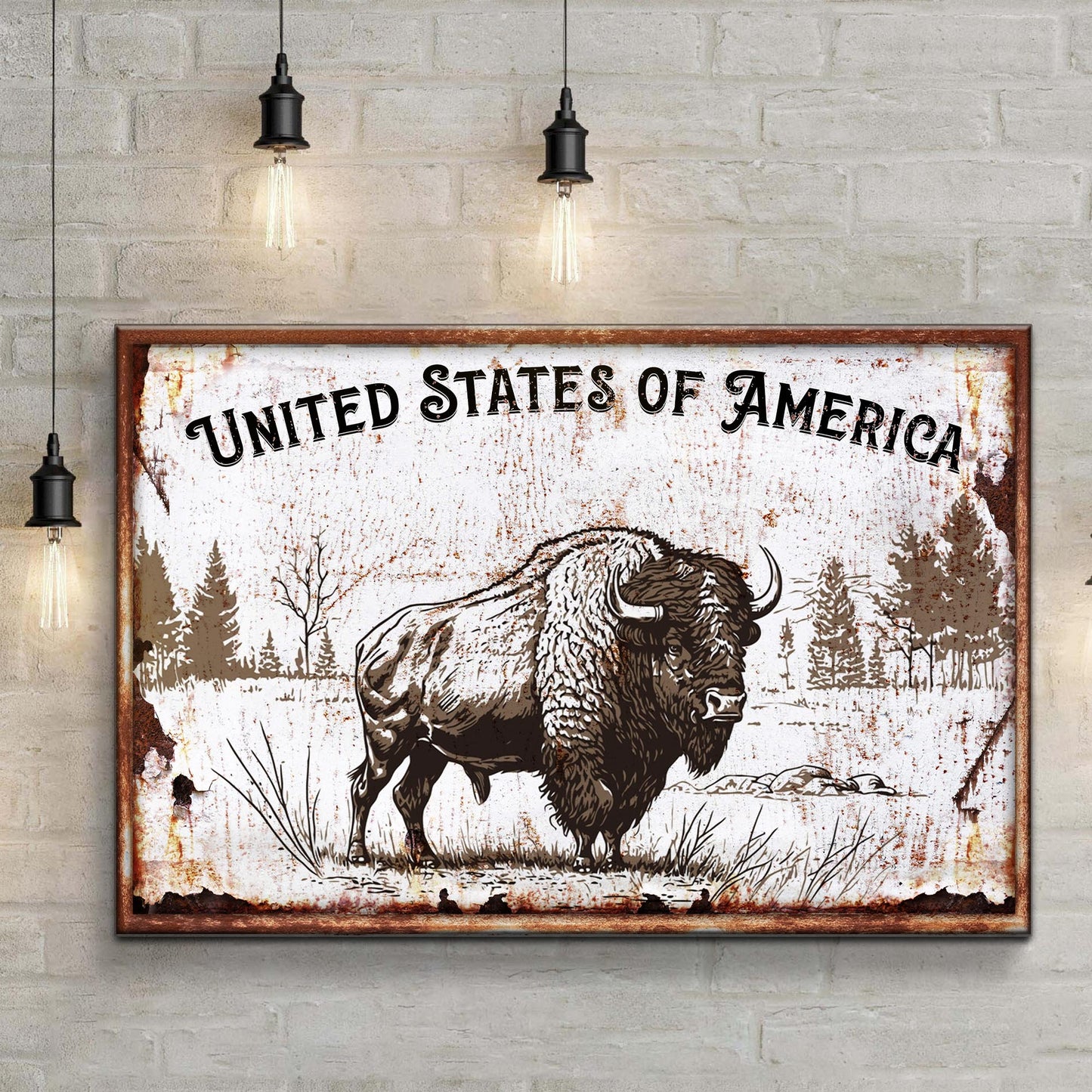Buffalo USA Sign Style 1 - Image by Tailored Canvases