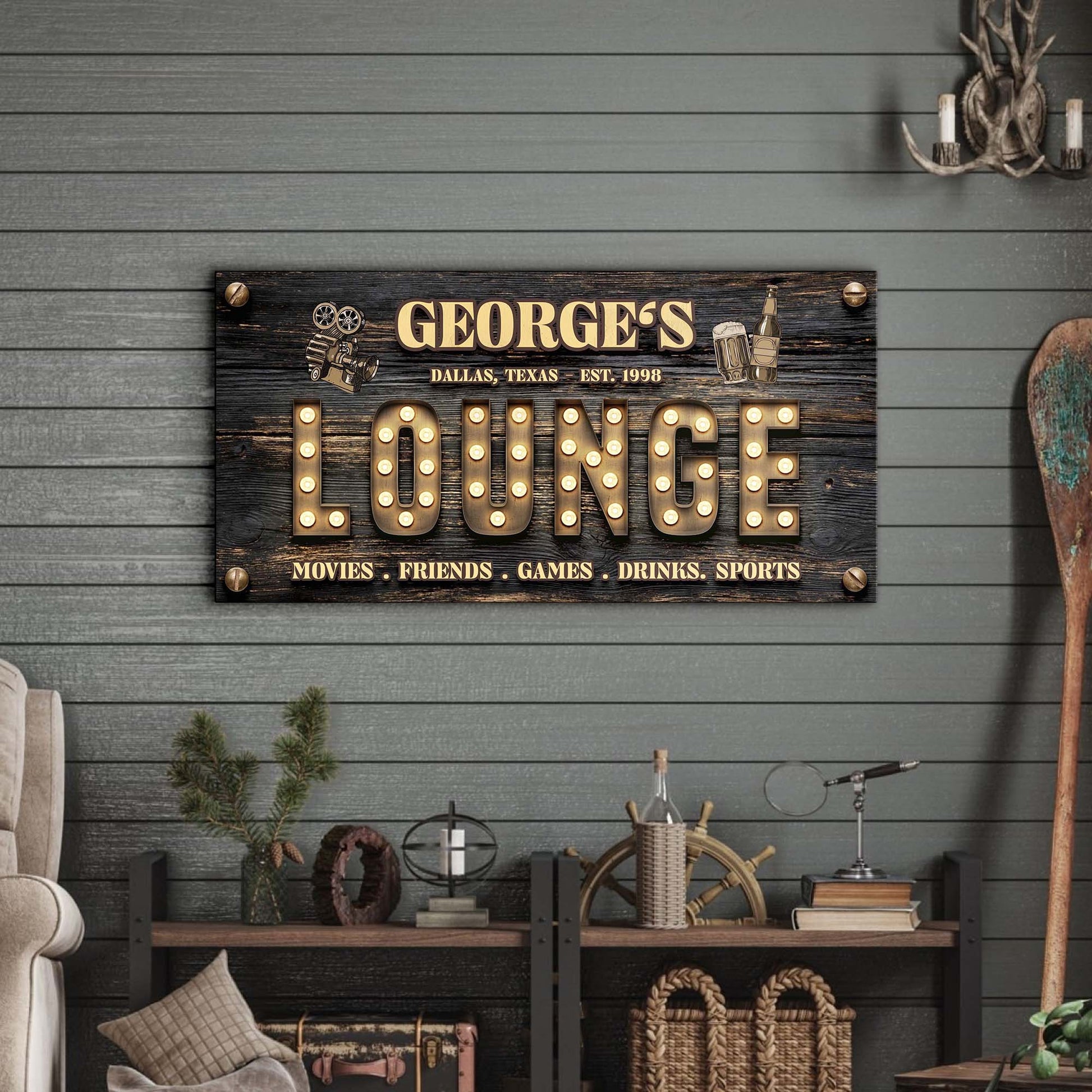 Movies, Friends Lounge Sign Style 2 - Image by Tailored Canvases