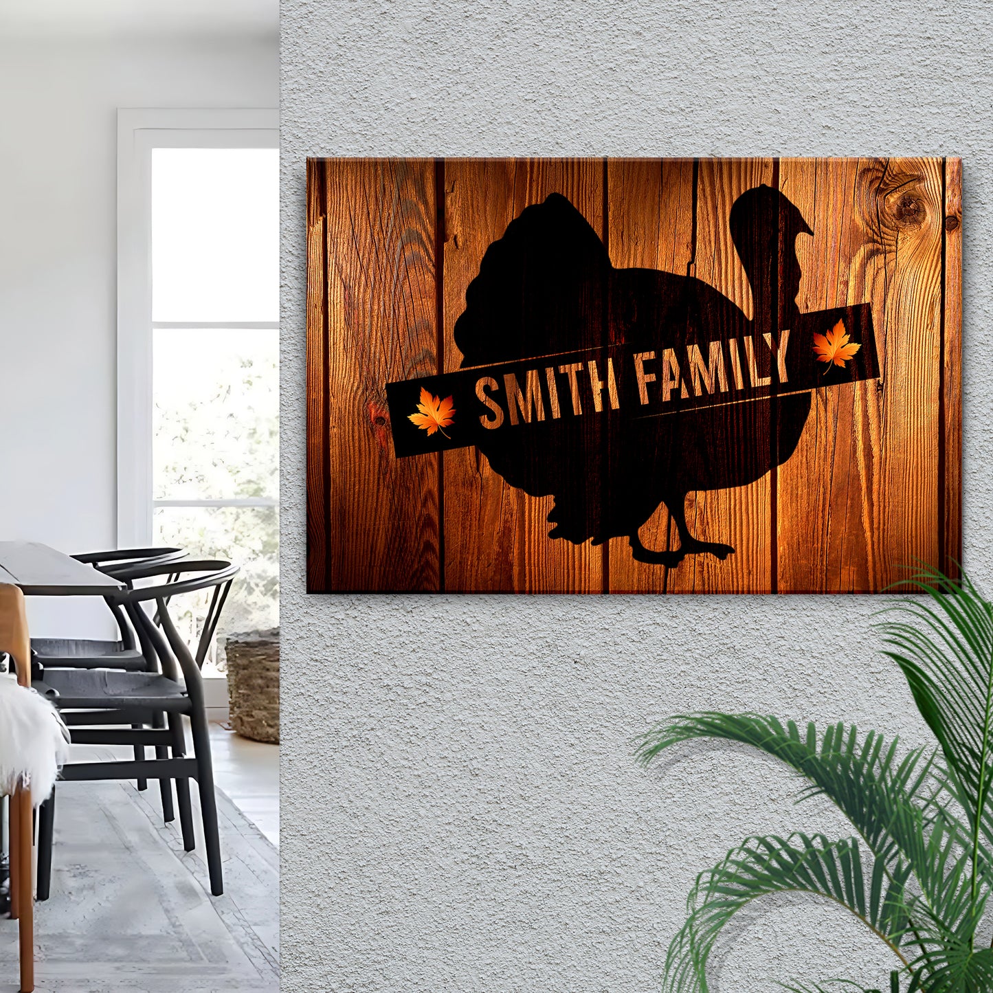Turkey Autumn Wood Sign Style 2 - Image by Tailored Canvases