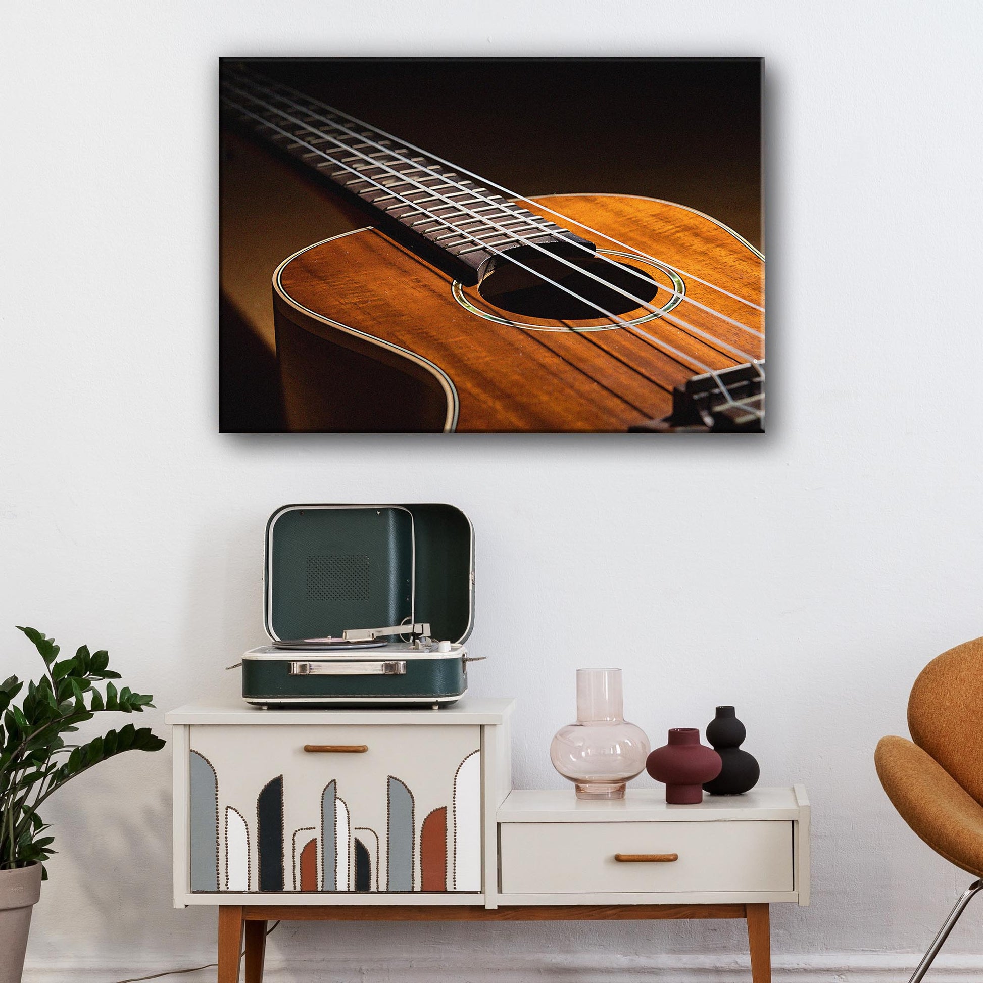 Ukulele Up Close Canvas Wall Art Style 2 - Image by Tailored Canvases