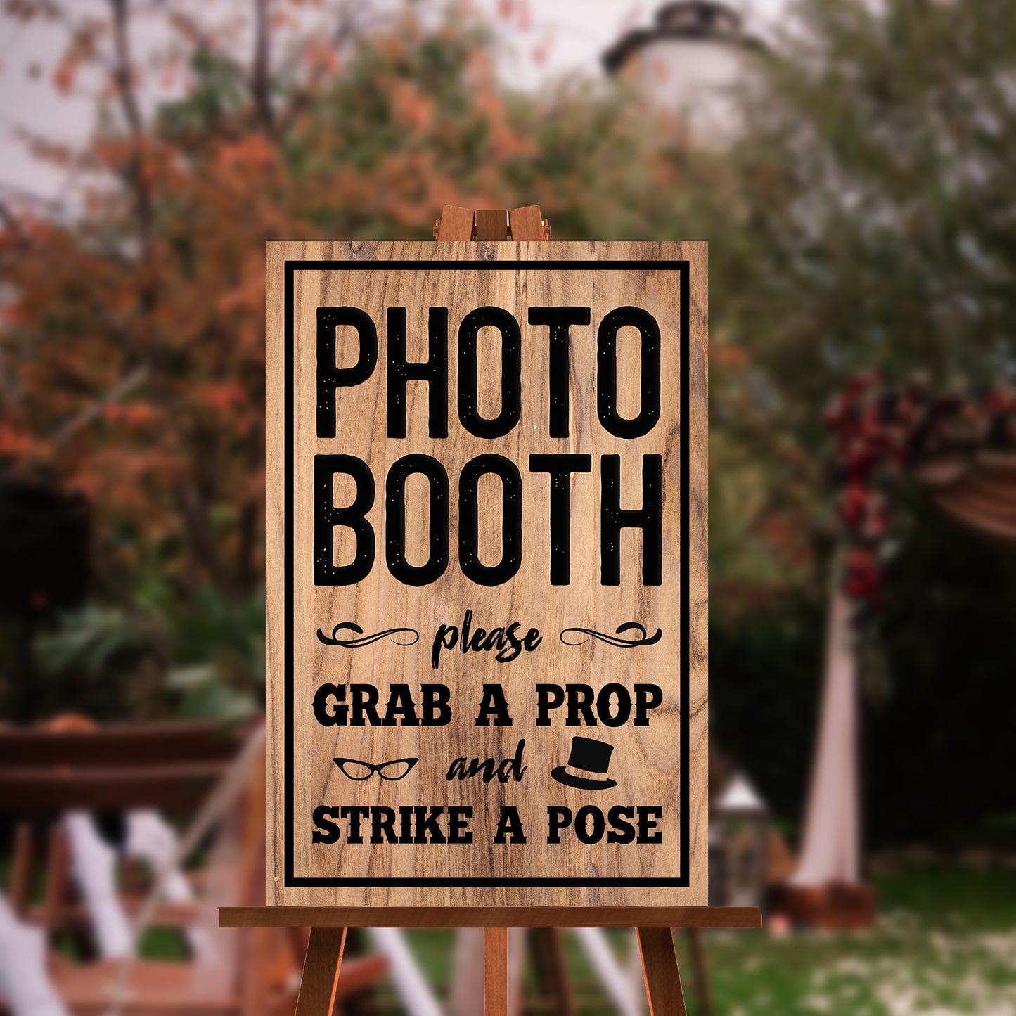 Grab A Prop Strike A Pose Photo Booth Sign II Style 1 - Imaged by Tailored Canvases