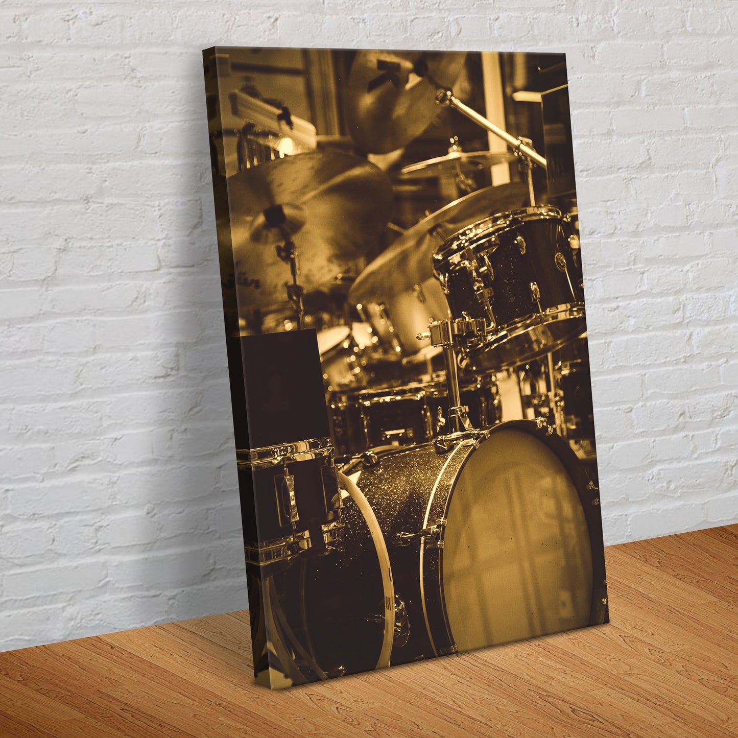 Drums Sepia Canvas Wall Art - Image by Tailored Canvases